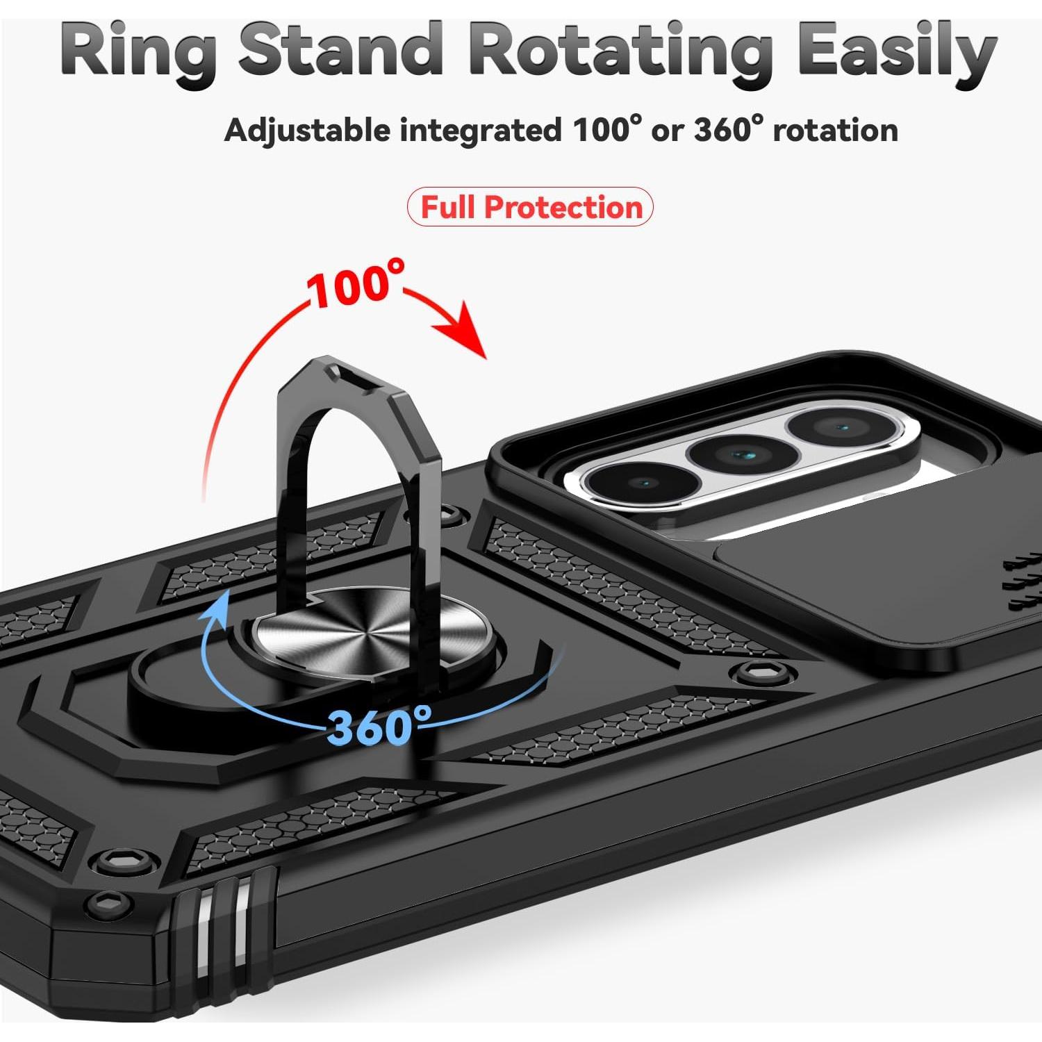 Funda Samsung Galaxy A36 5G con soporte anillo y protector HD