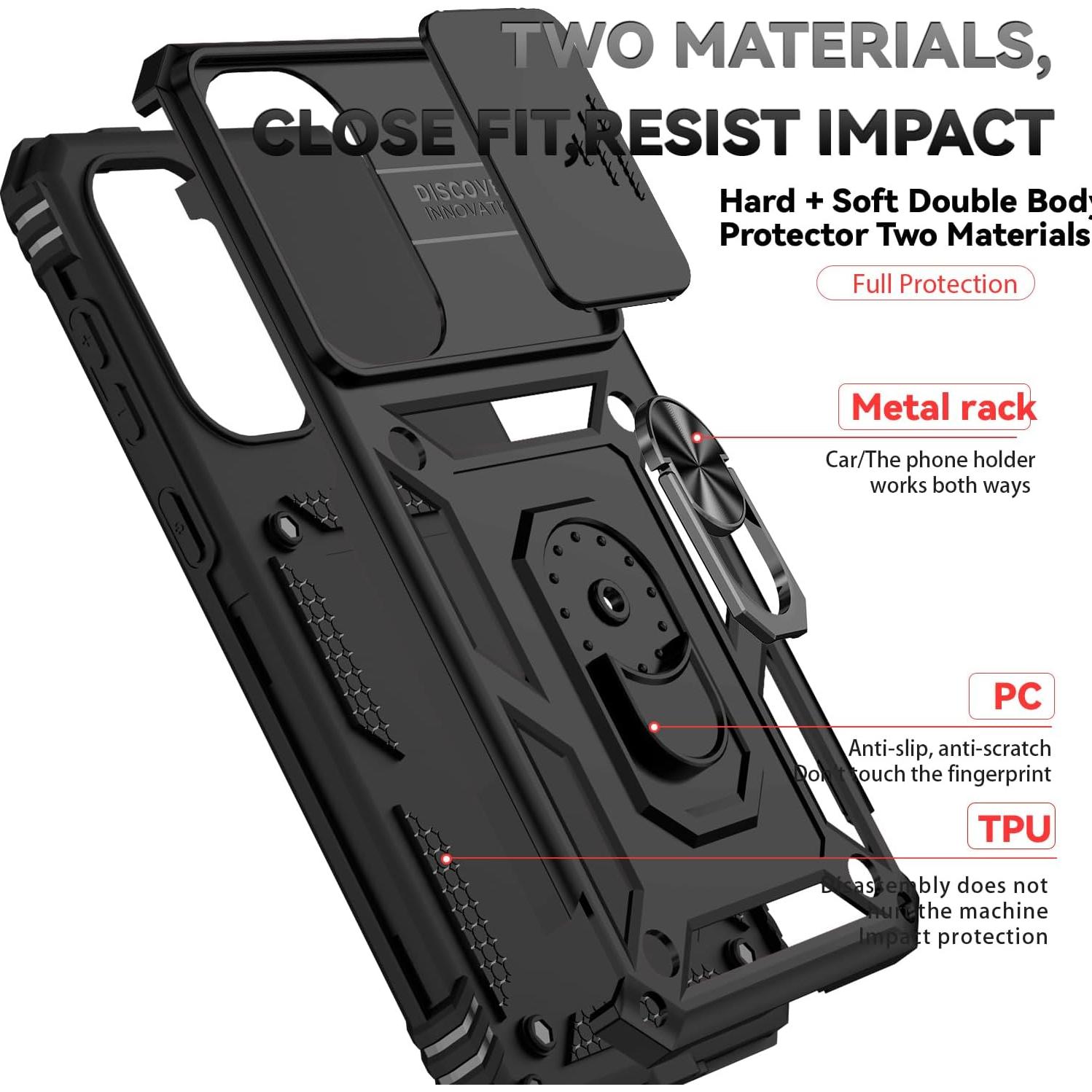 Funda Samsung Galaxy A36 5G con soporte anillo y protector HD