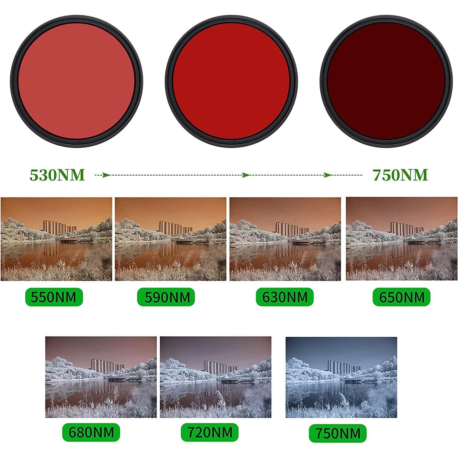 Filtro Infrarrojo Ajustable Foto4easy 43mm para Cámara DSLR