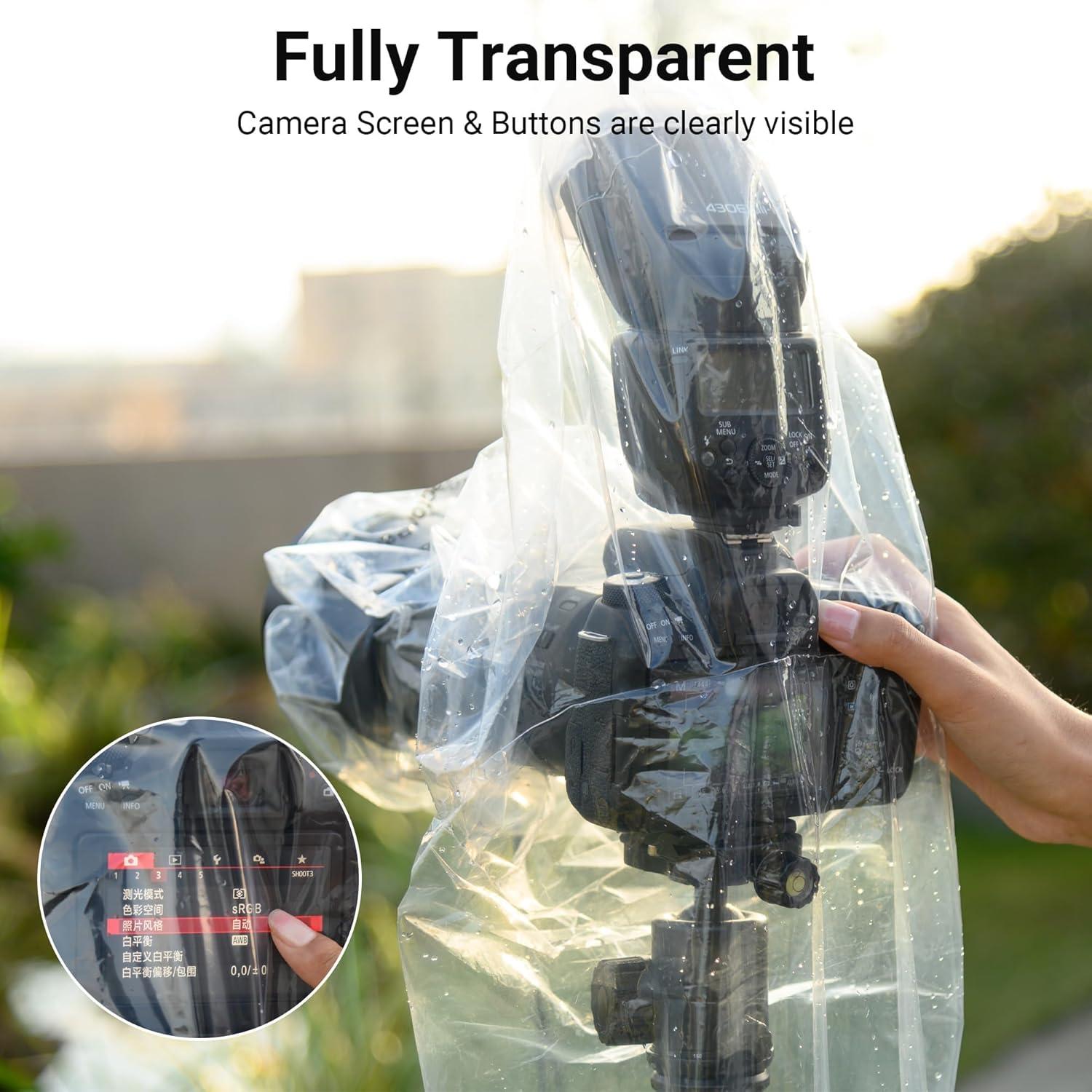 Paquete de 2 Cubiertas de Lluvia para Lentes 45 cm Jinjiacheng