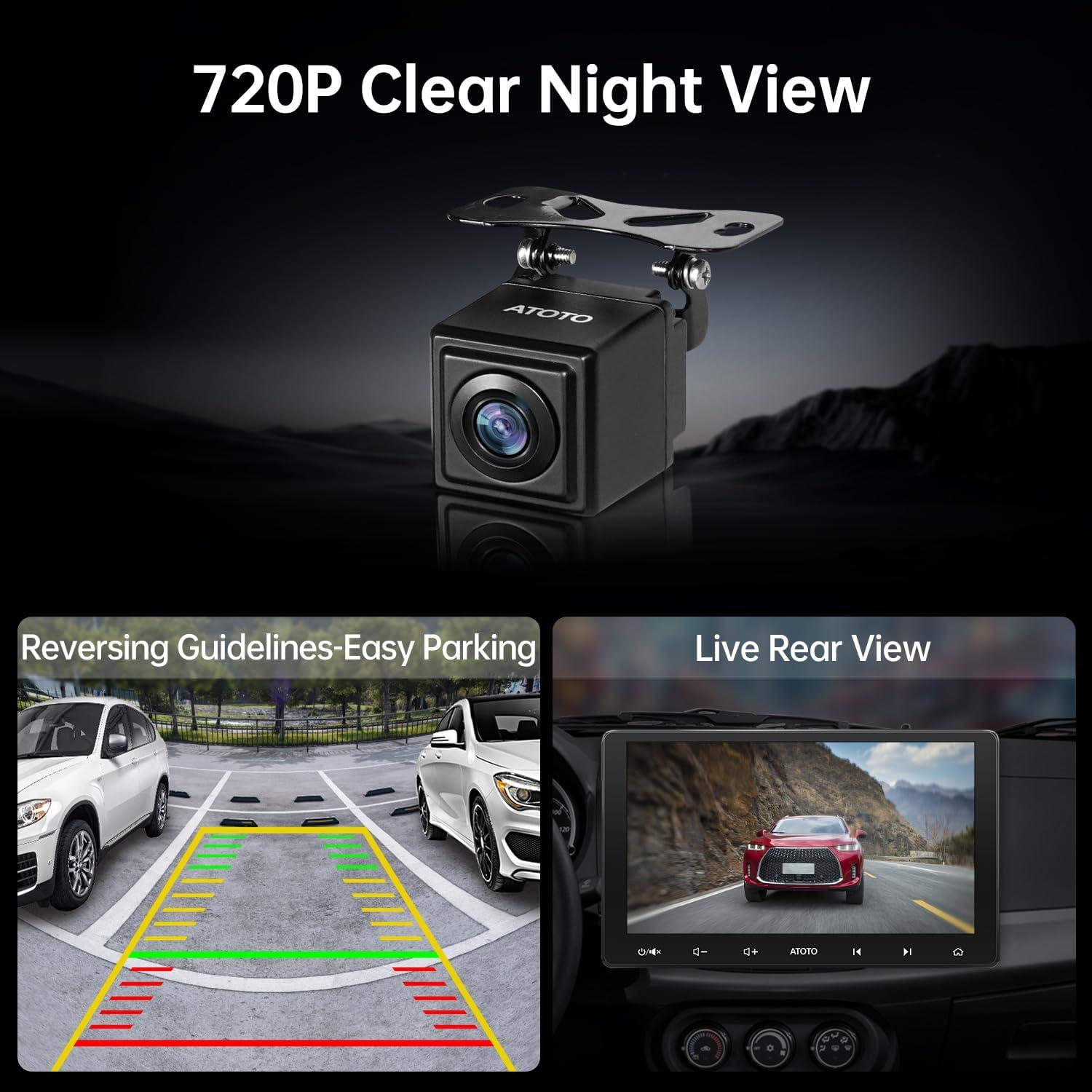 AC-HD02LR 720P HD Backup Camera with Live Rear View,150º Wide-Angle,Night Vision, IP67 Waterproof,Only Compatible with A5, A6, F7, S8, X10 Series