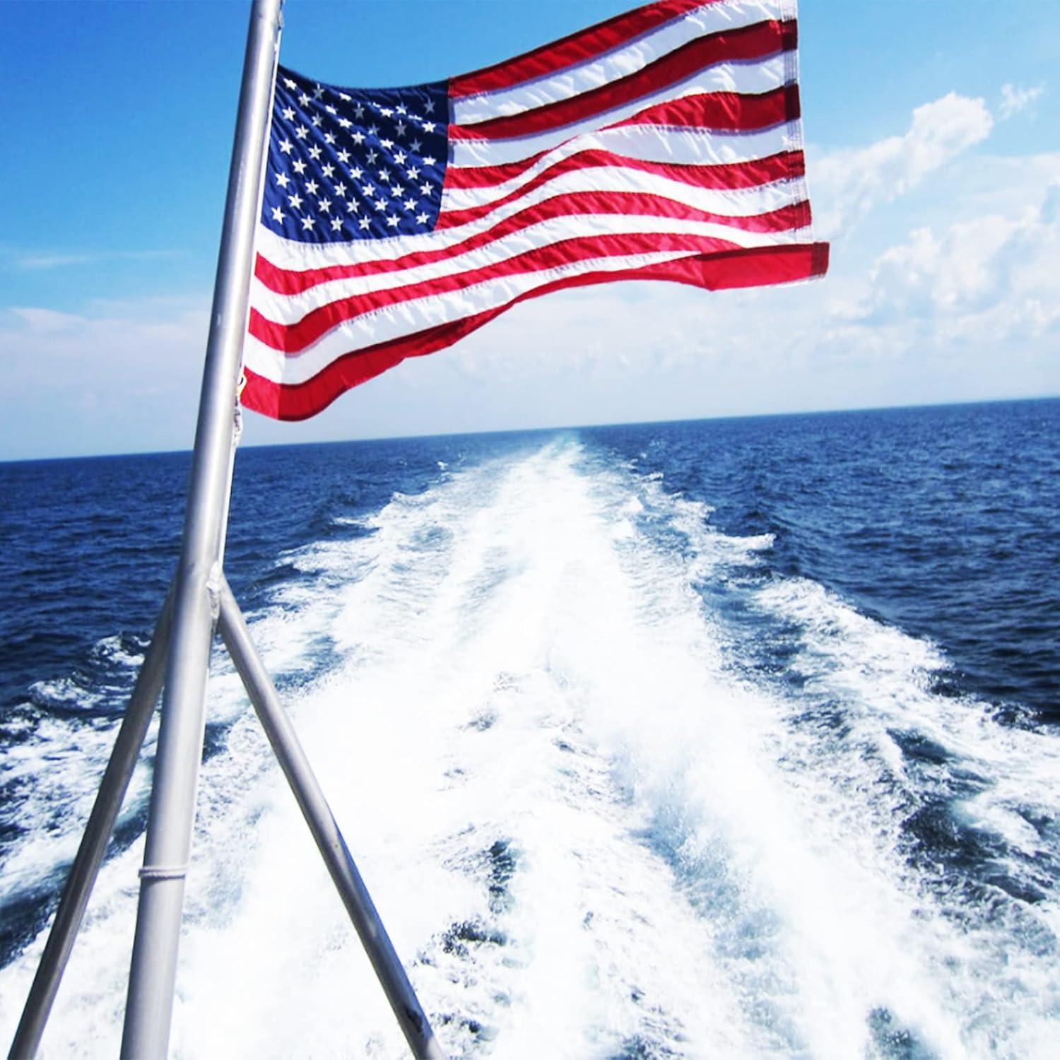 FLAGWIN Bandera Americana 30x45 cm para Barco Nylon Resistente