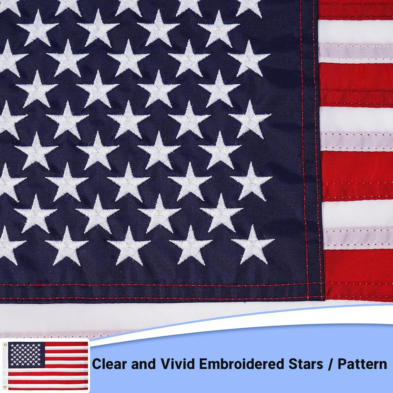 FLAGWIN Bandera Americana 30x45 cm para Barco Nylon Resistente