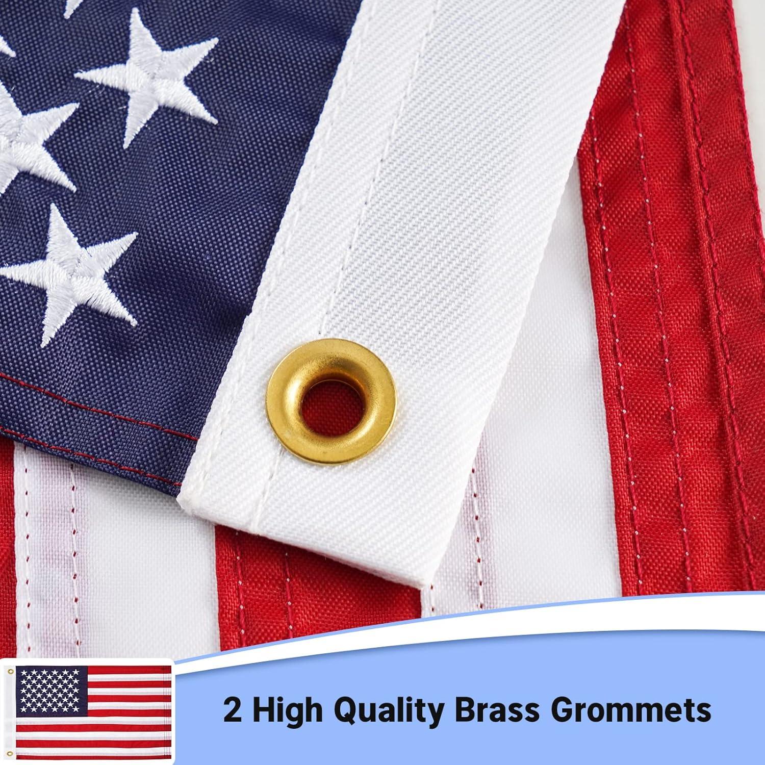 FLAGWIN Bandera Americana 30x45 cm para Barco Nylon Resistente