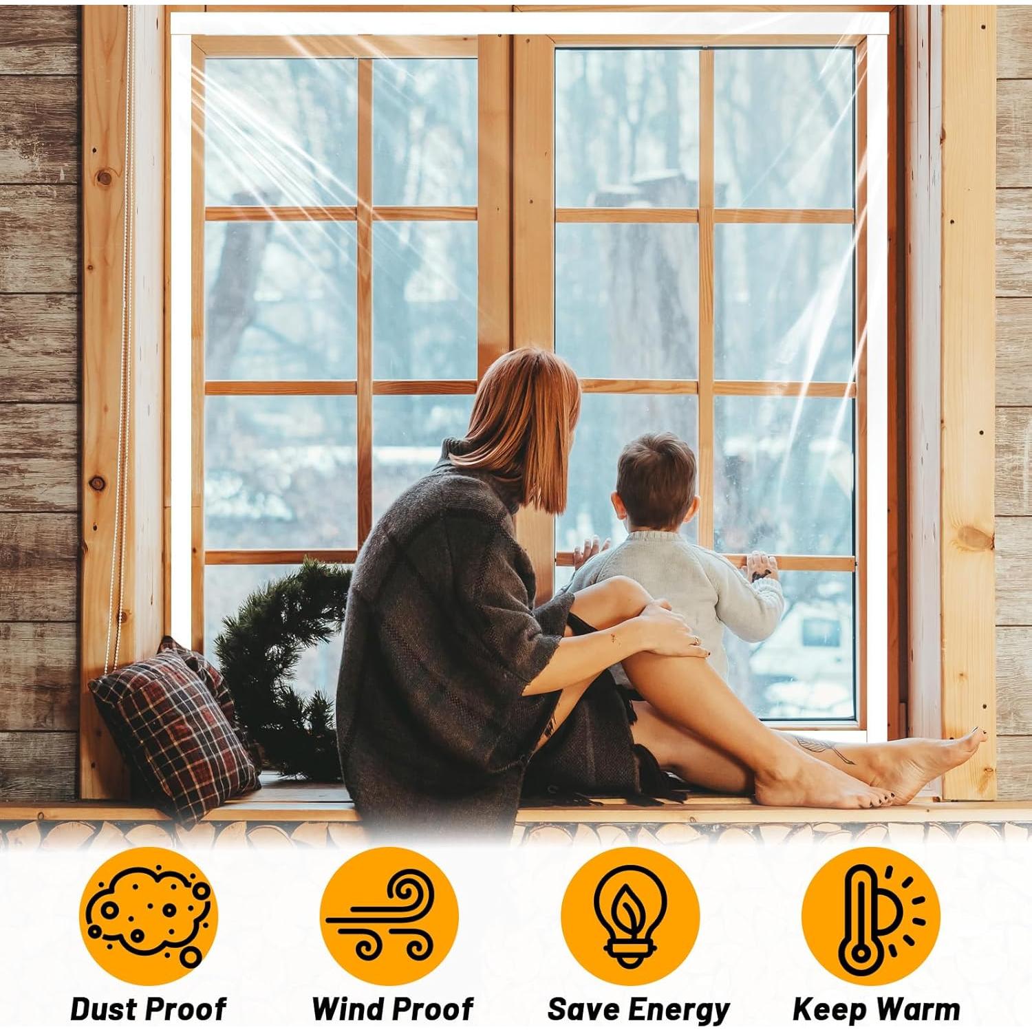 Aislamiento de Ventanas HolyMaji 119.38x160 cm Película Térmica