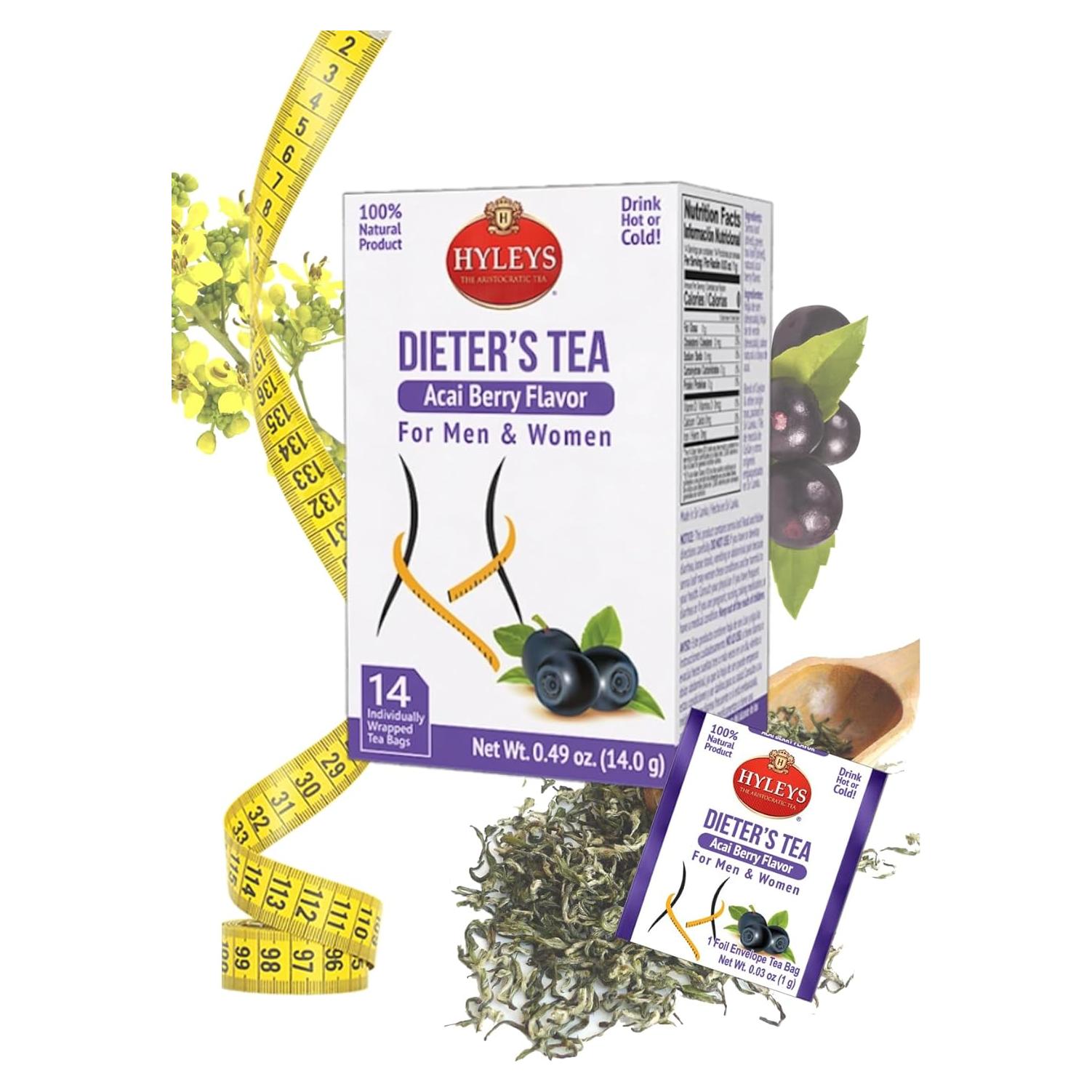 Té Detox para Dieta Hyleys Sabor Acai Berry - 336 Bolsitas