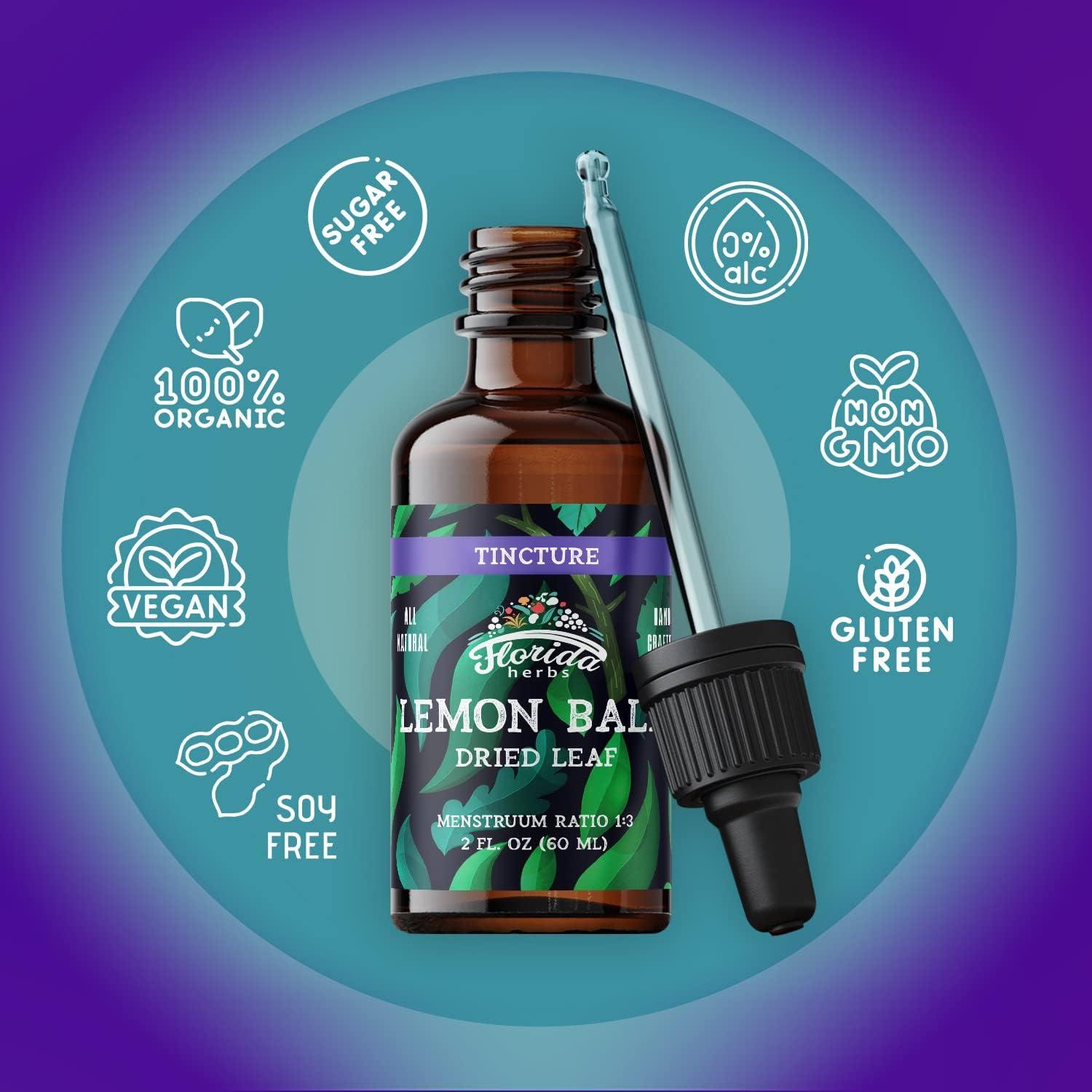 Tintura de Melisa Orgánica Florida Herbs 60 ml - Sin Alcohol