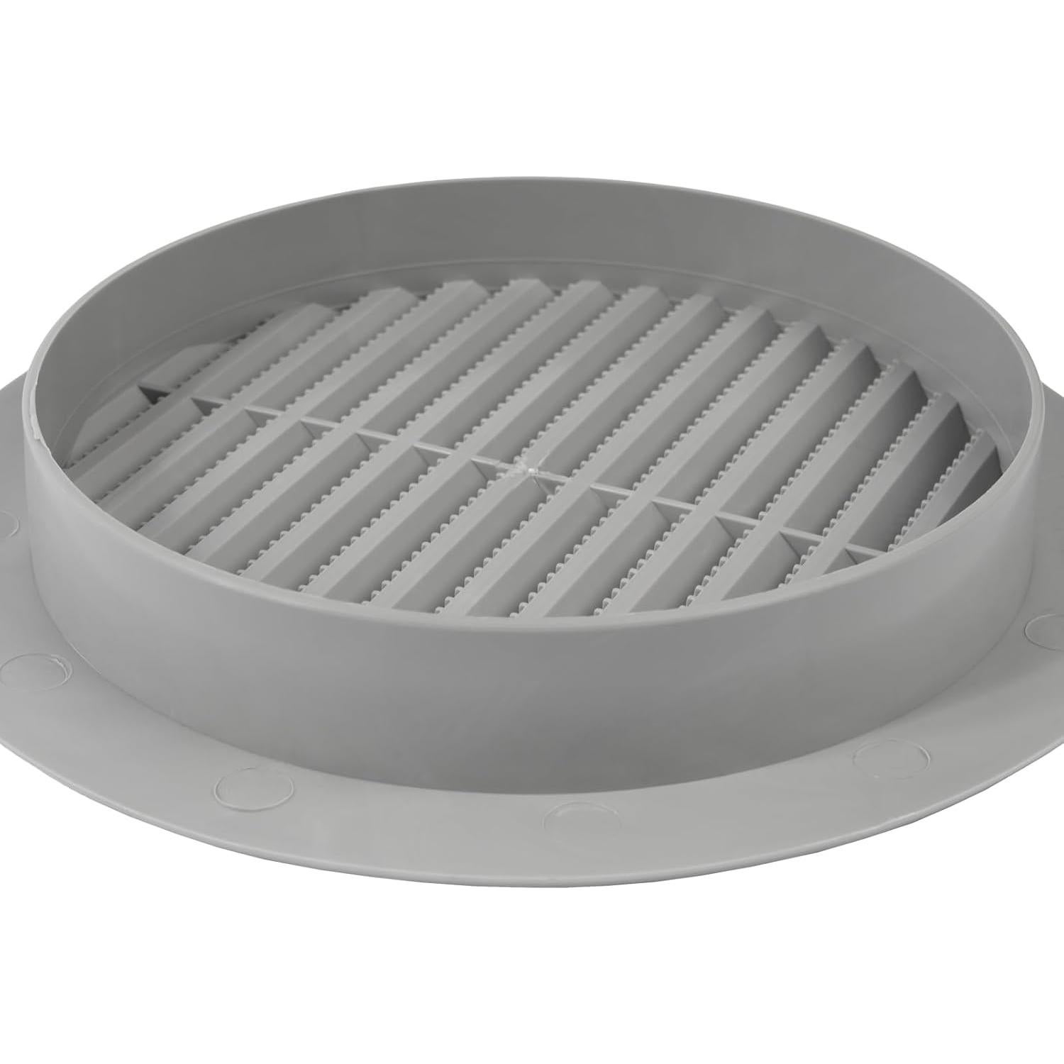 Cubierta de Ventilación Soffit Gris 15.24 cm - Rejilla con Malla