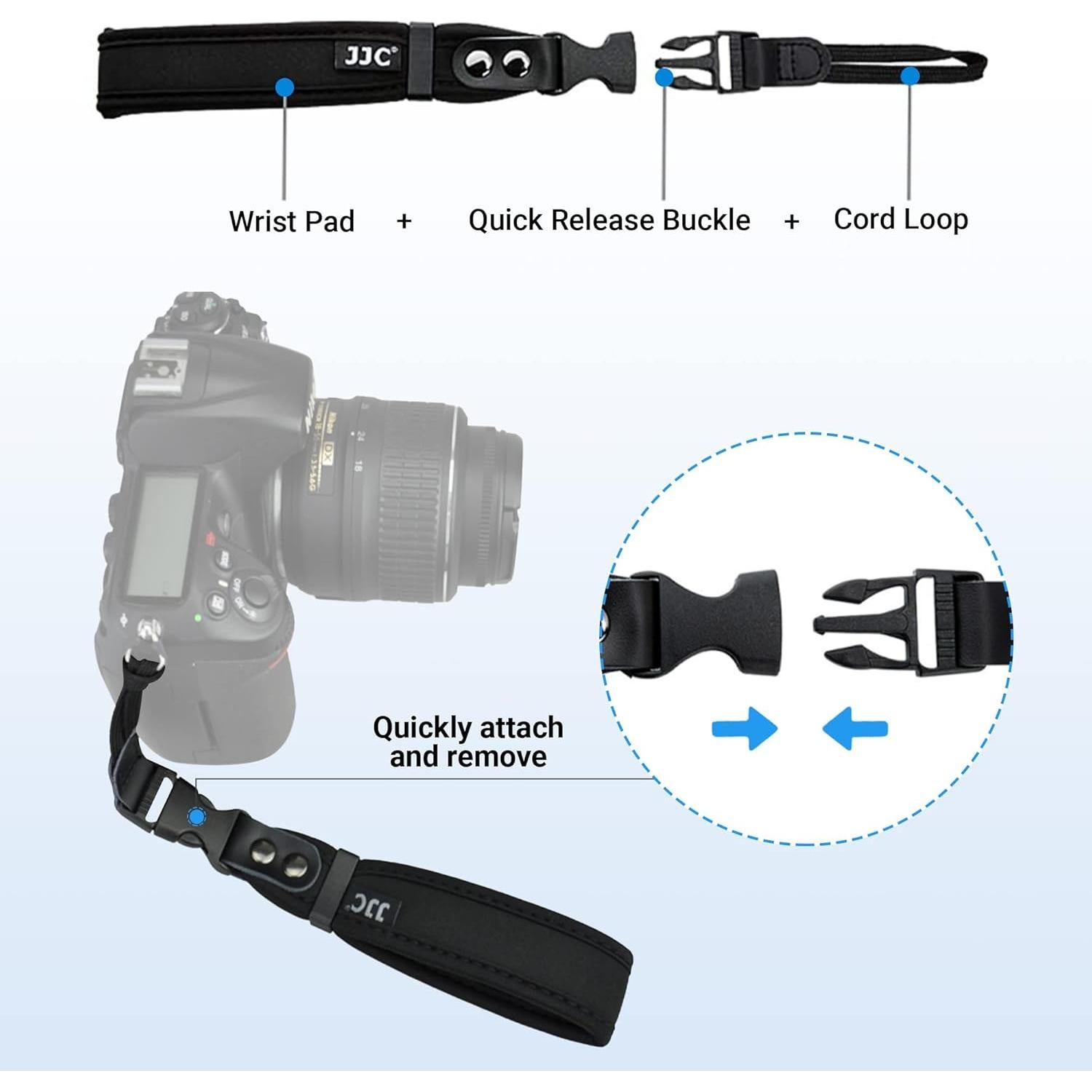 Correa de Mano Suave JJC para Cámaras DSLR y Sin Espejo