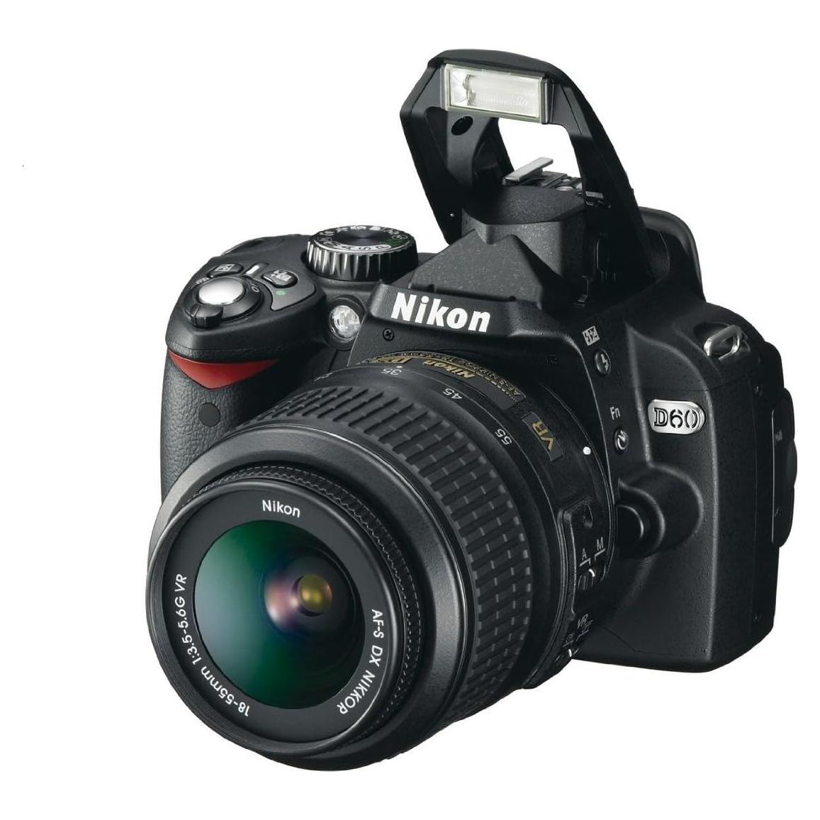 Nikon D60 DSLR Camera with 18-55mm f/3.5-5.6G Auto Focus-S Nikkor Zoom Lens