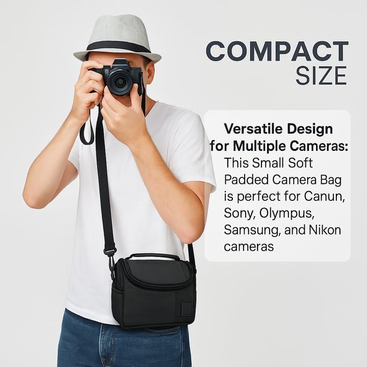 Bolsa de cámara pequeña acolchada Acuvar para DSLR y sin espejo