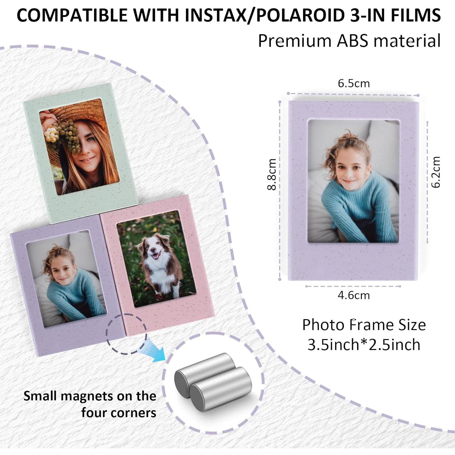 Juego de 5 Marcos Magnéticos para Fotos 2x3 HIYQIN Color Mixto