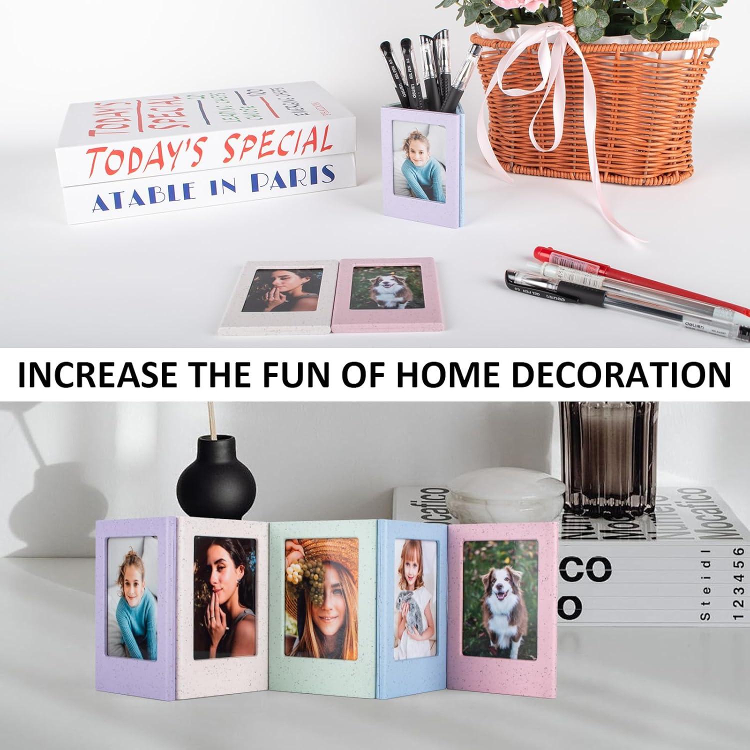 Juego de 5 Marcos Magnéticos para Fotos 2x3 HIYQIN Color Mixto