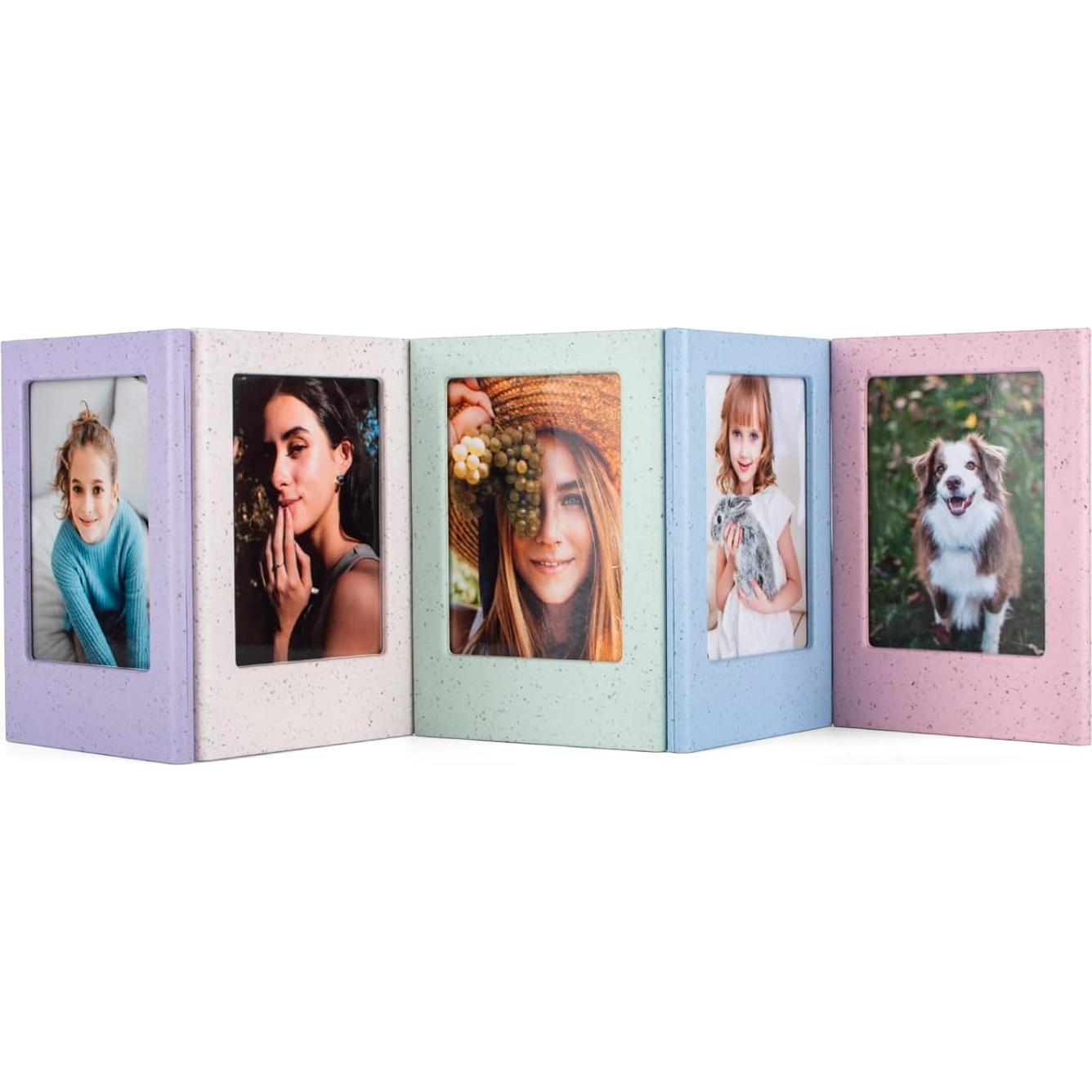 Juego de 5 Marcos Magnéticos para Fotos 2x3 HIYQIN Color Mixto