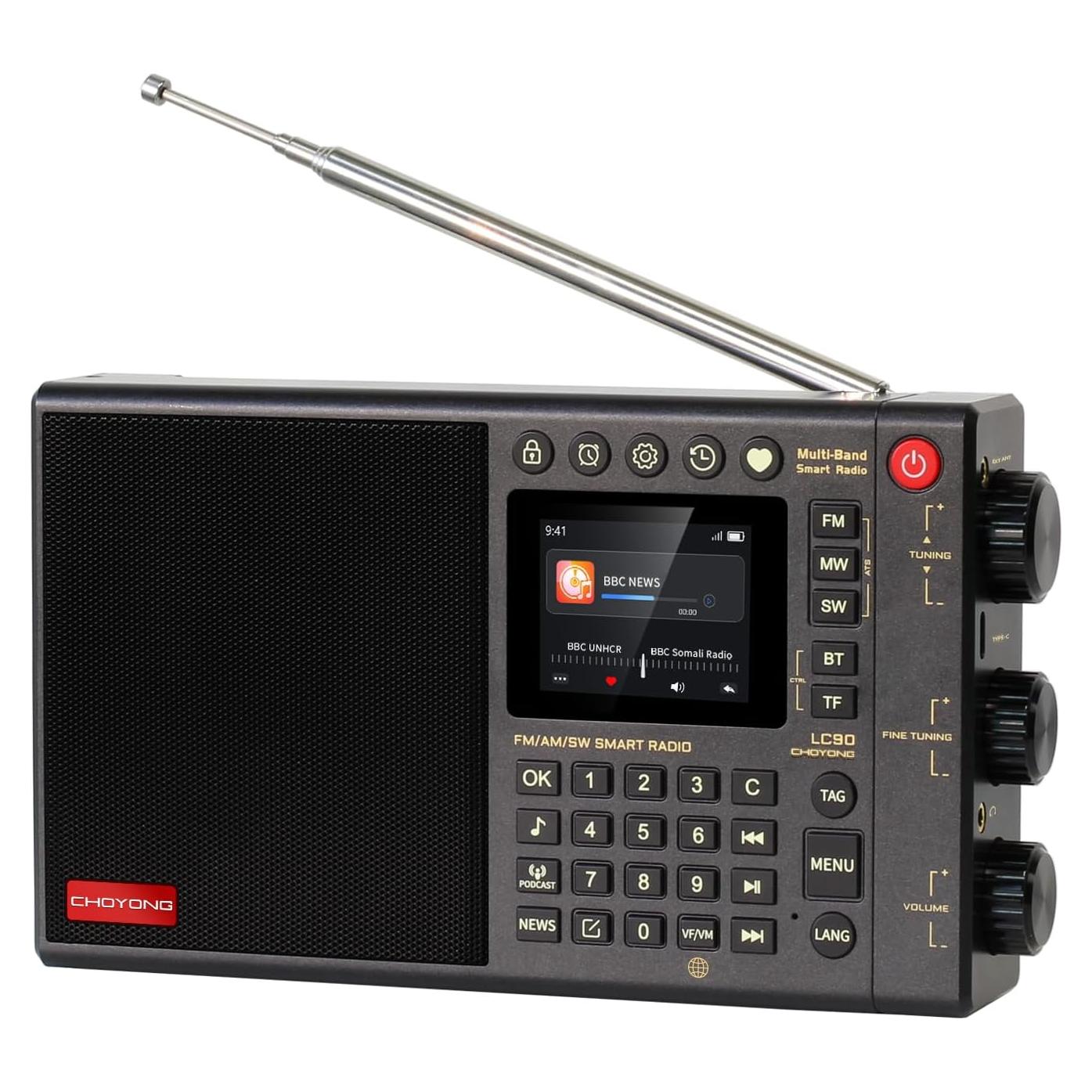 Radio Inteligente Portátil Choyong LC90 Multi-Banda WiFi 4G