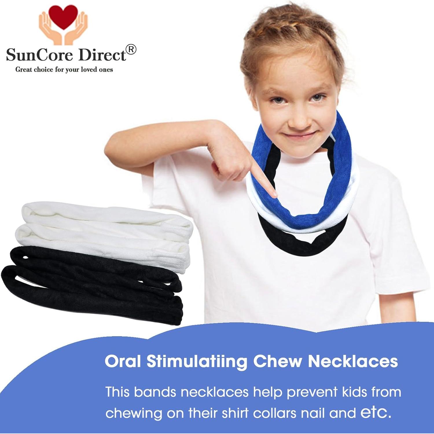 Collares Masticables Sensory 8 Piezas Tela de Toalla para Niños