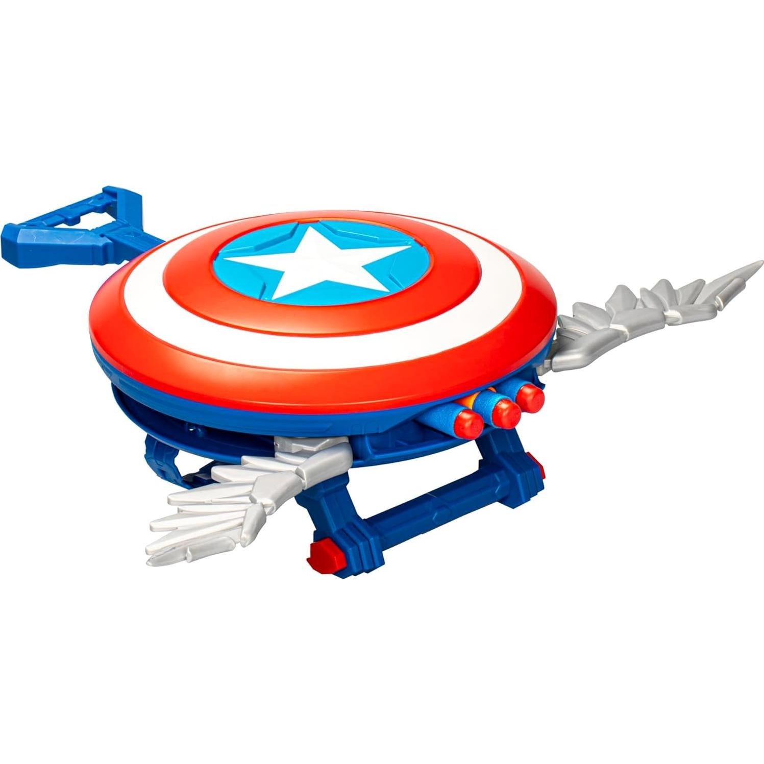 Blaster NERF Capitán América Hasbro con Escudo y Dardos
