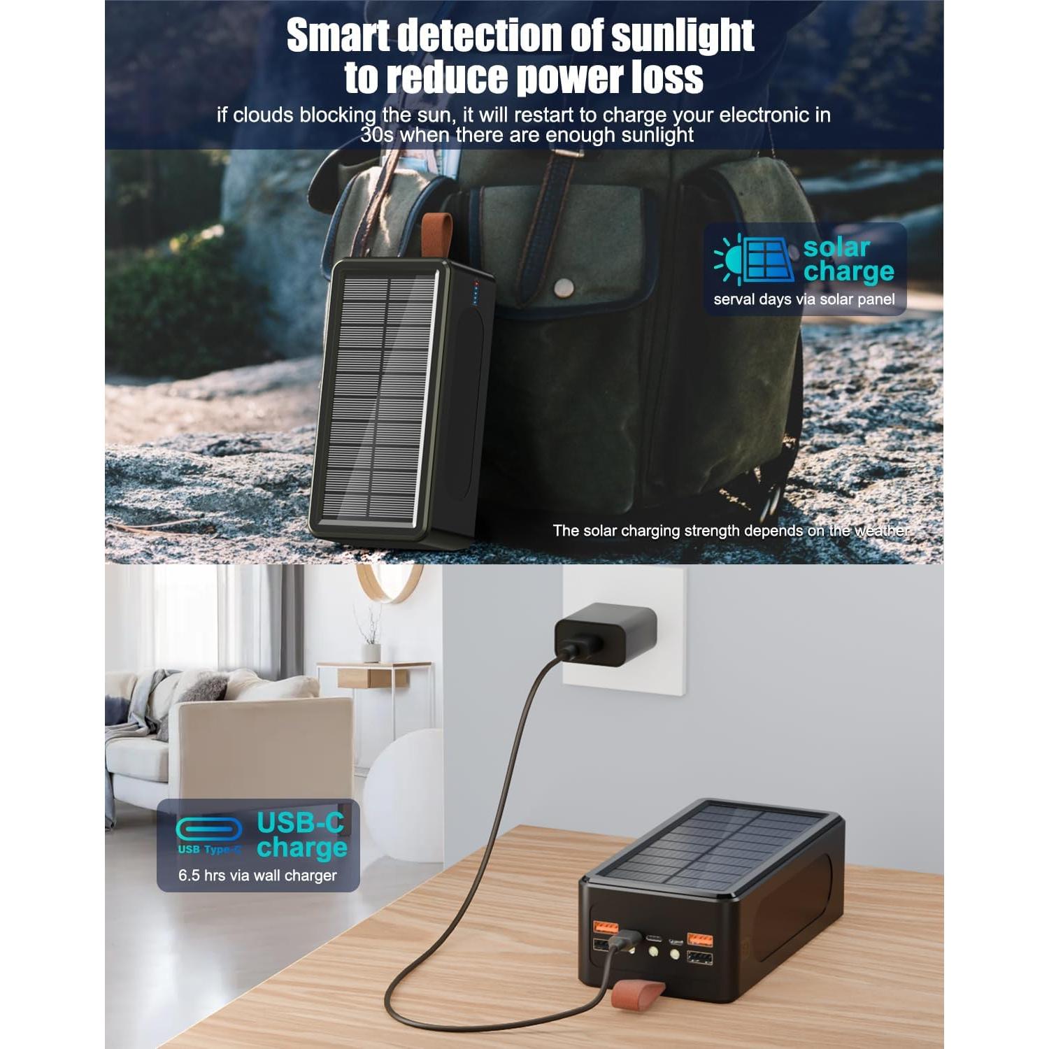 Banco de Energía 90000mAh Feidyns Carga Rápida 35W Solar