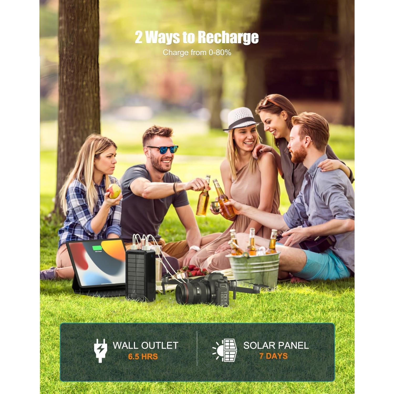 Banco de Energía 90000mAh Feidyns Carga Rápida 35W Solar