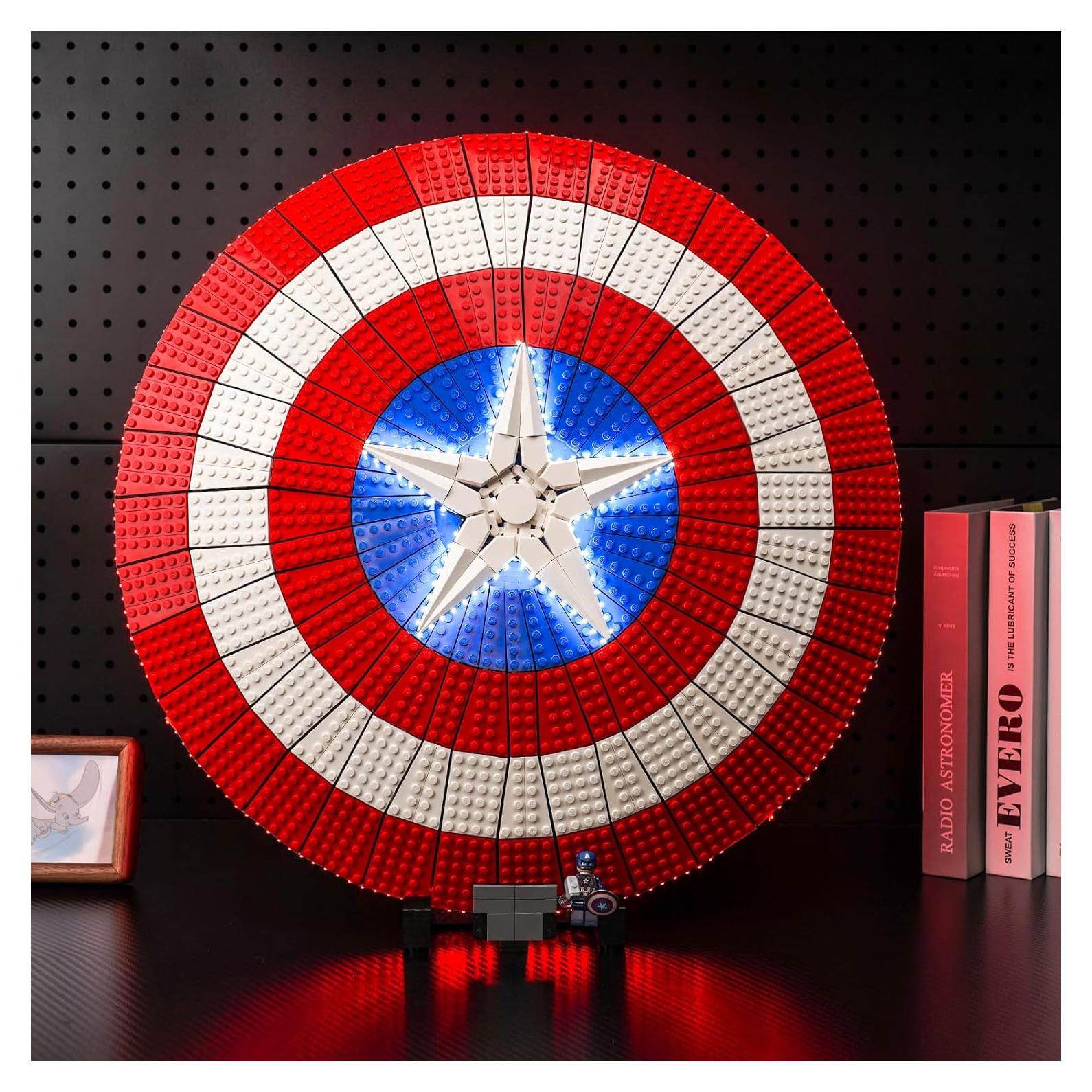Luces LED BrickBling para Escudo Capitán América LEGO 76262