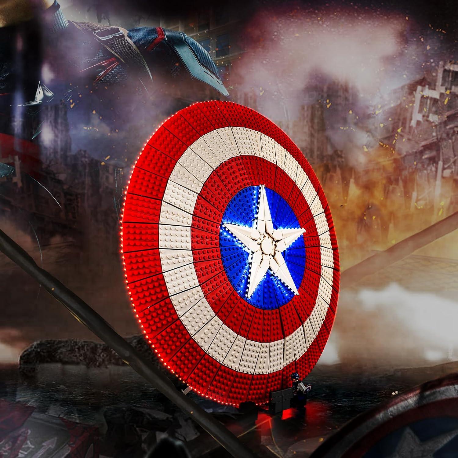 Luces LED BrickBling para Escudo Capitán América LEGO 76262