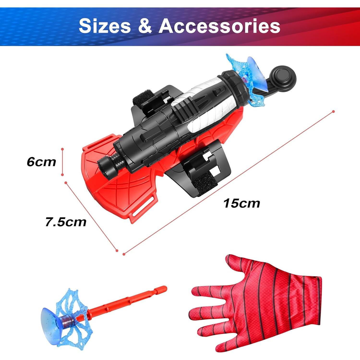 Guantes Lanzadores de Telaraña Cyangiwy para Niños 8-12 Años