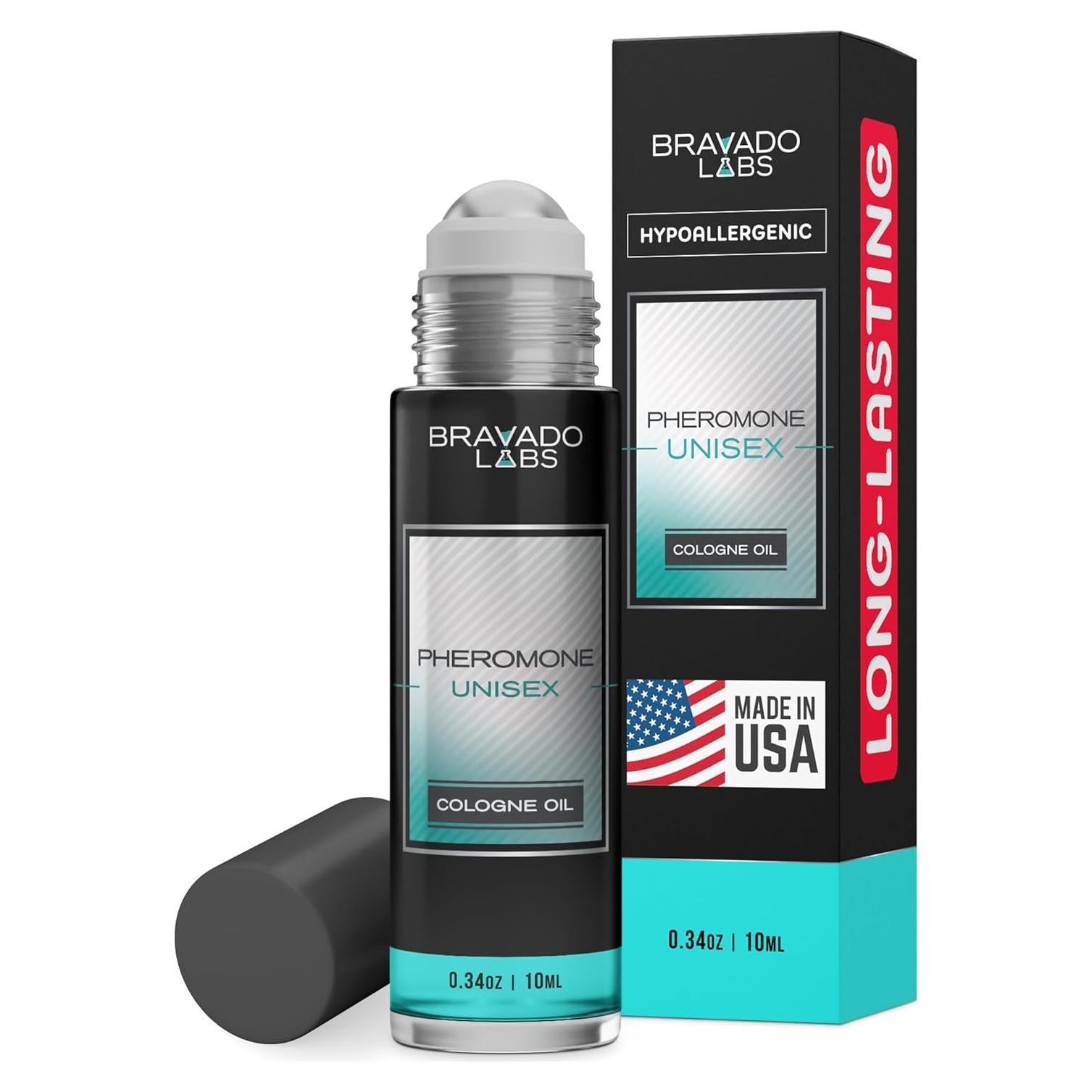 Colonia de Feromonas Unisex Bravado Labs 10 ml - Aroma Larga Duración