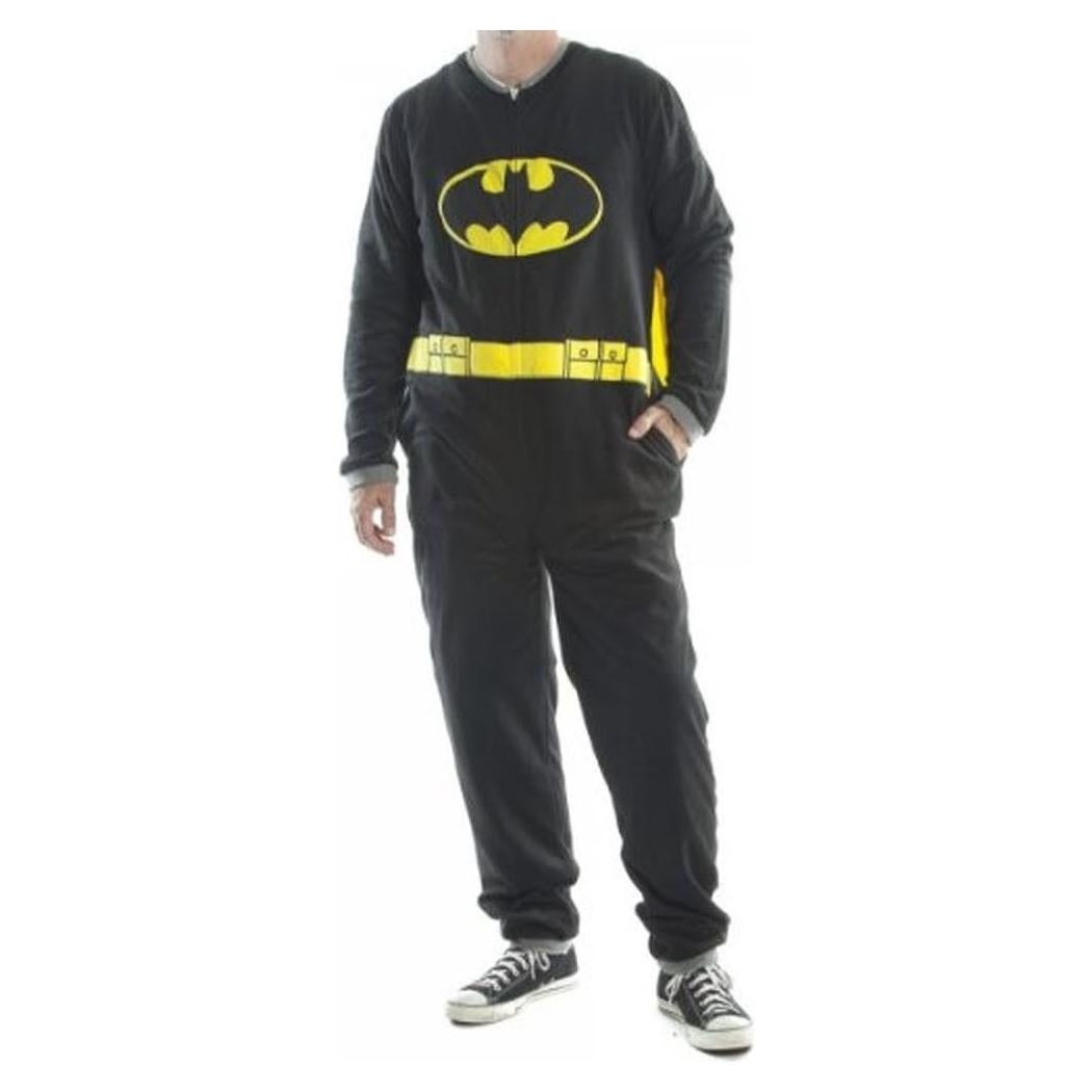 Pijama con capa para hombres Batman - Grande - Negro
