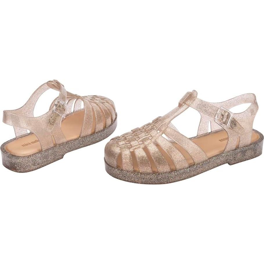 Sandalia de Gel Mini Melissa Posesión Niña 5 Beige Brillo