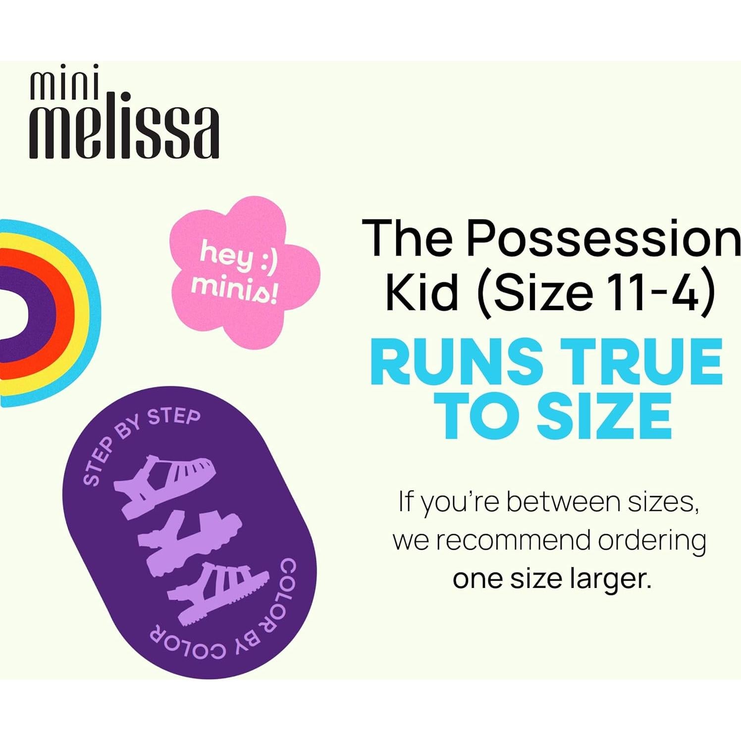 Sandalia de Gel Mini Melissa Posesión Niña 5 Beige Brillo