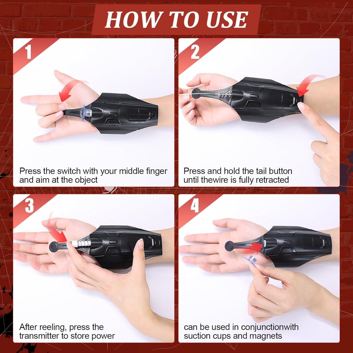 Lanzador de Telarañas 2.0 AJJKKA Juguete Realista Negro