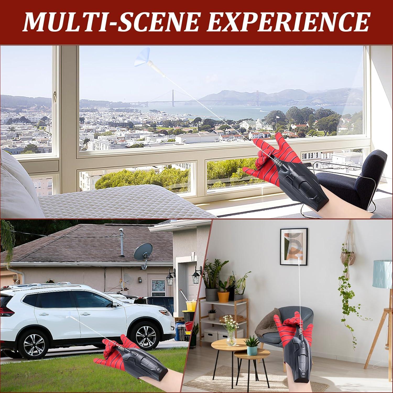 Lanzador de Telarañas 2.0 AJJKKA Juguete Realista Negro