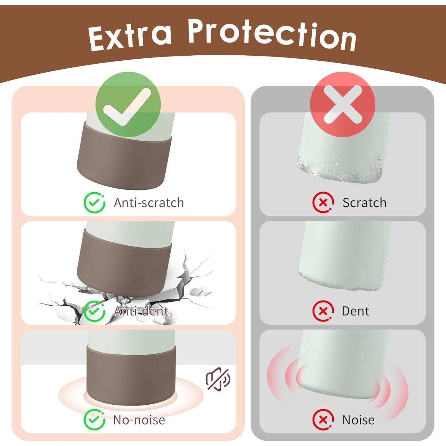 2PCS Botas de Silicona BKBY para Botellas Owala 0.71L 0.95L 1.18L