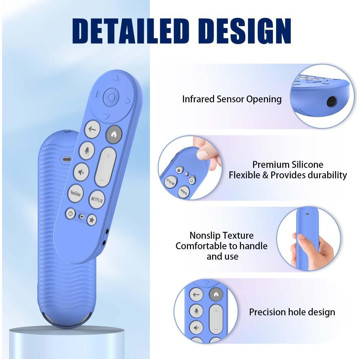 Funda de Silicona para Control Remoto Google TV 4K 2024 - 4 Colores