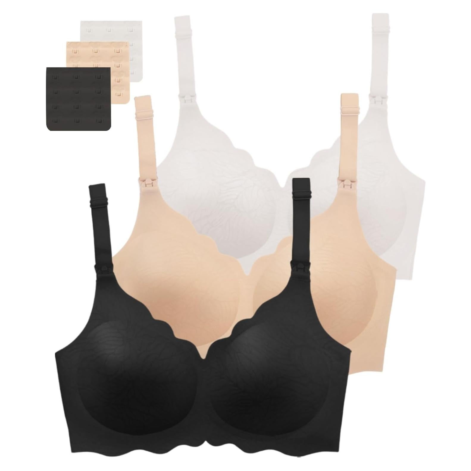 Sostenes de Lactancia Floral Gailife 3 Pack Ajustables Sin Costuras