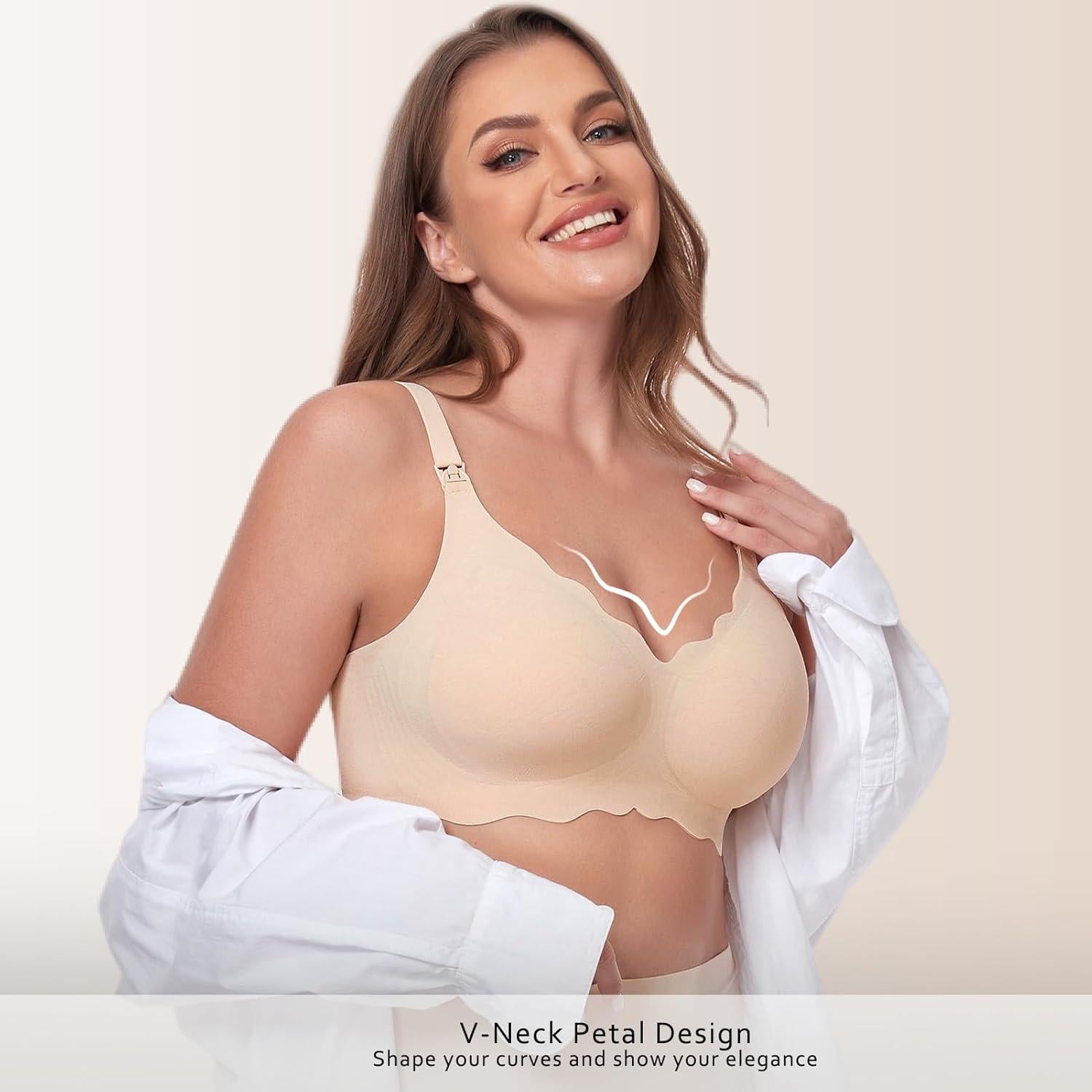 Sostenes de Lactancia Floral Gailife 3 Pack Ajustables Sin Costuras