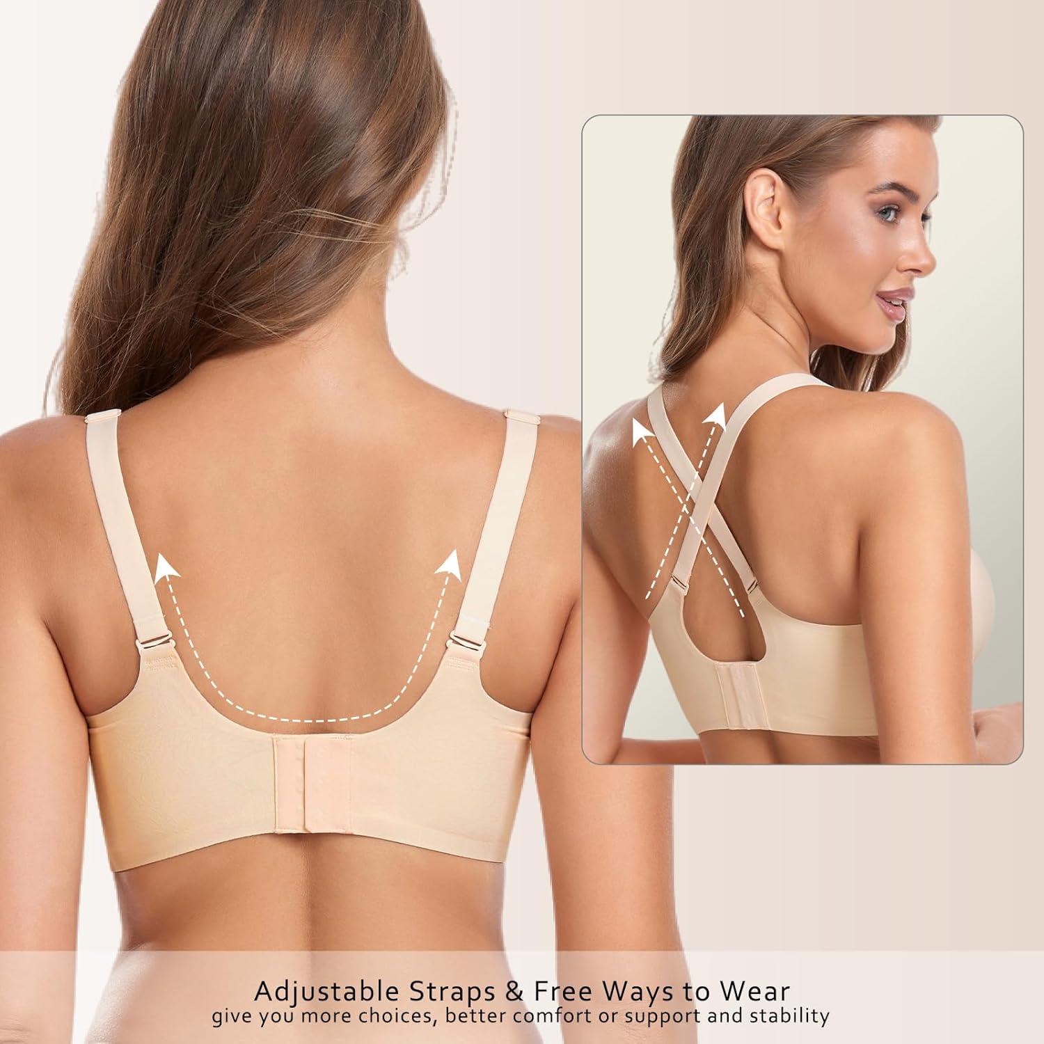 Sostenes de Lactancia Floral Gailife 3 Pack Ajustables Sin Costuras