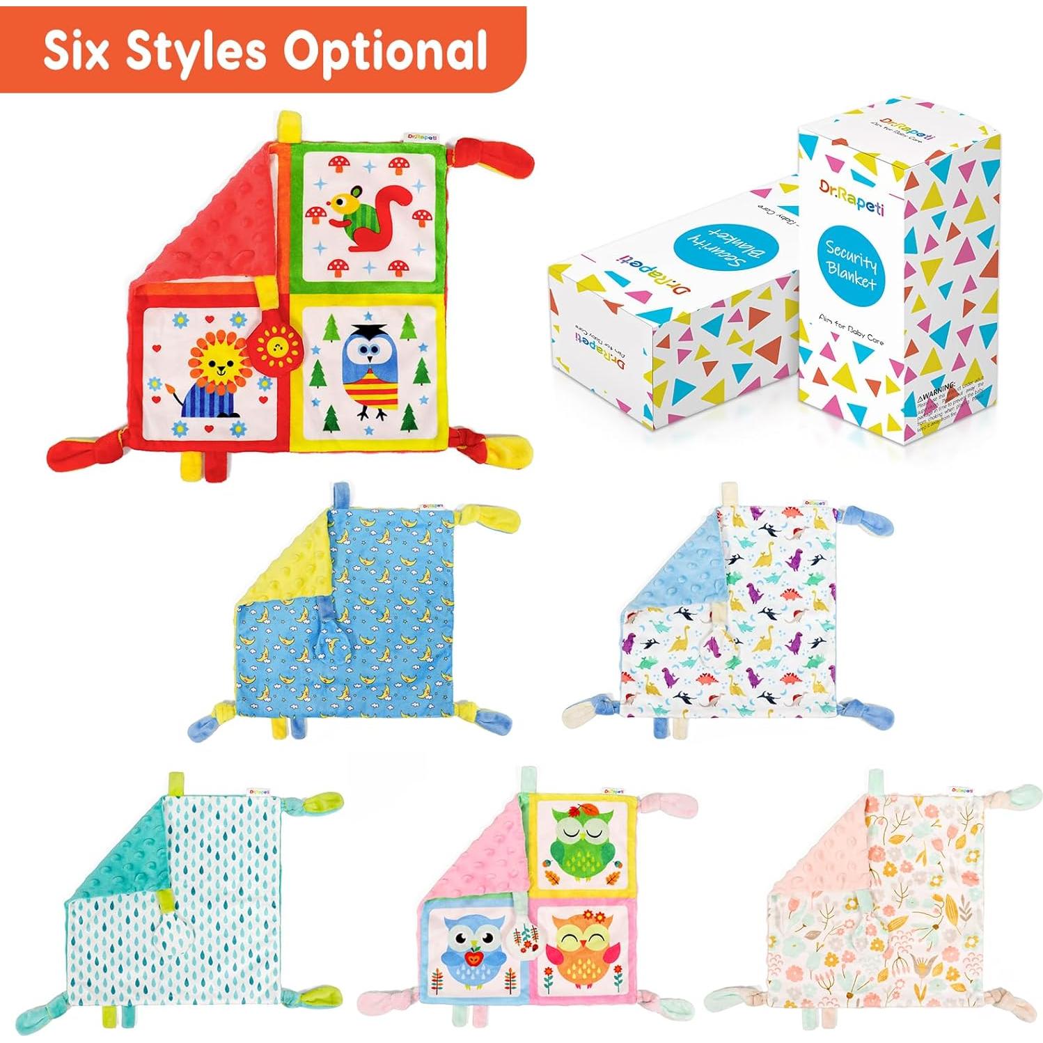 Manta de Seguridad Dr.Rapeti para Bebé 25x25cm Cachemira Animal