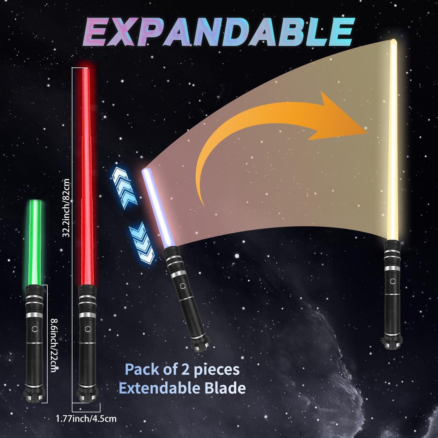 Sables de Luz Expandibles Beyondtrade 2 en 1 RGB 12 Colores