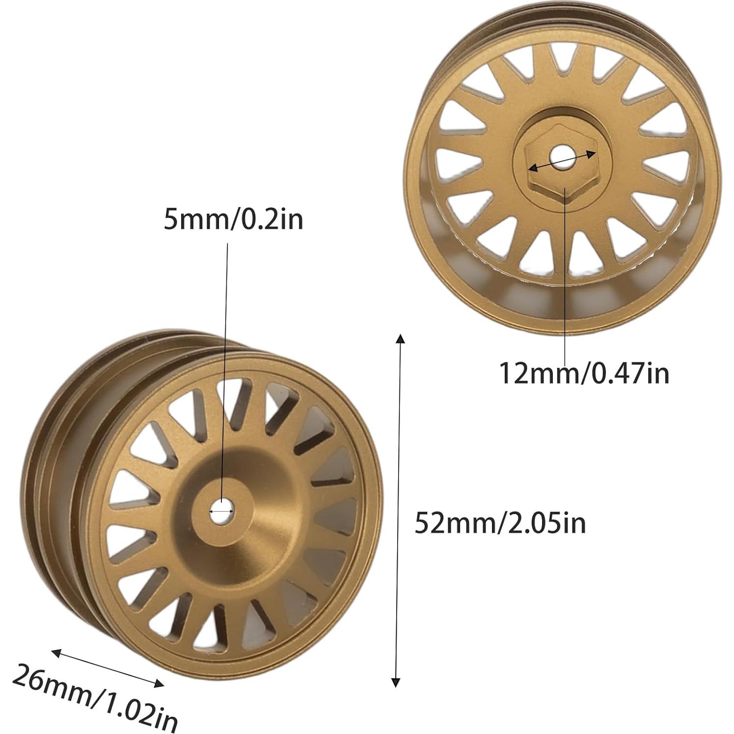 Ruedas de Aluminio RC 1/10 Hexágono 12mm para Drift Tamiya