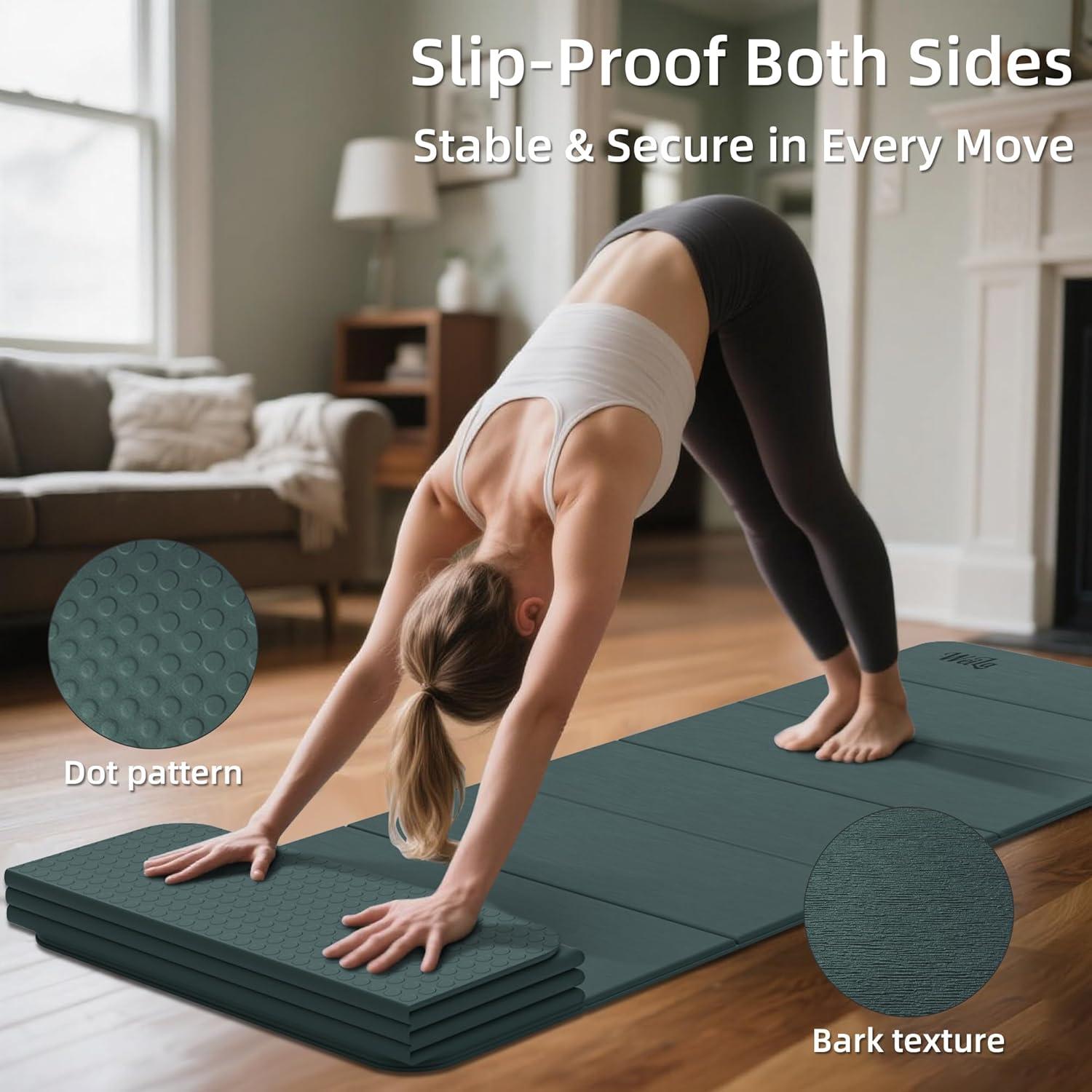 Mat de Yoga Grueso WEILA 12mm Antideslizante Aguacate