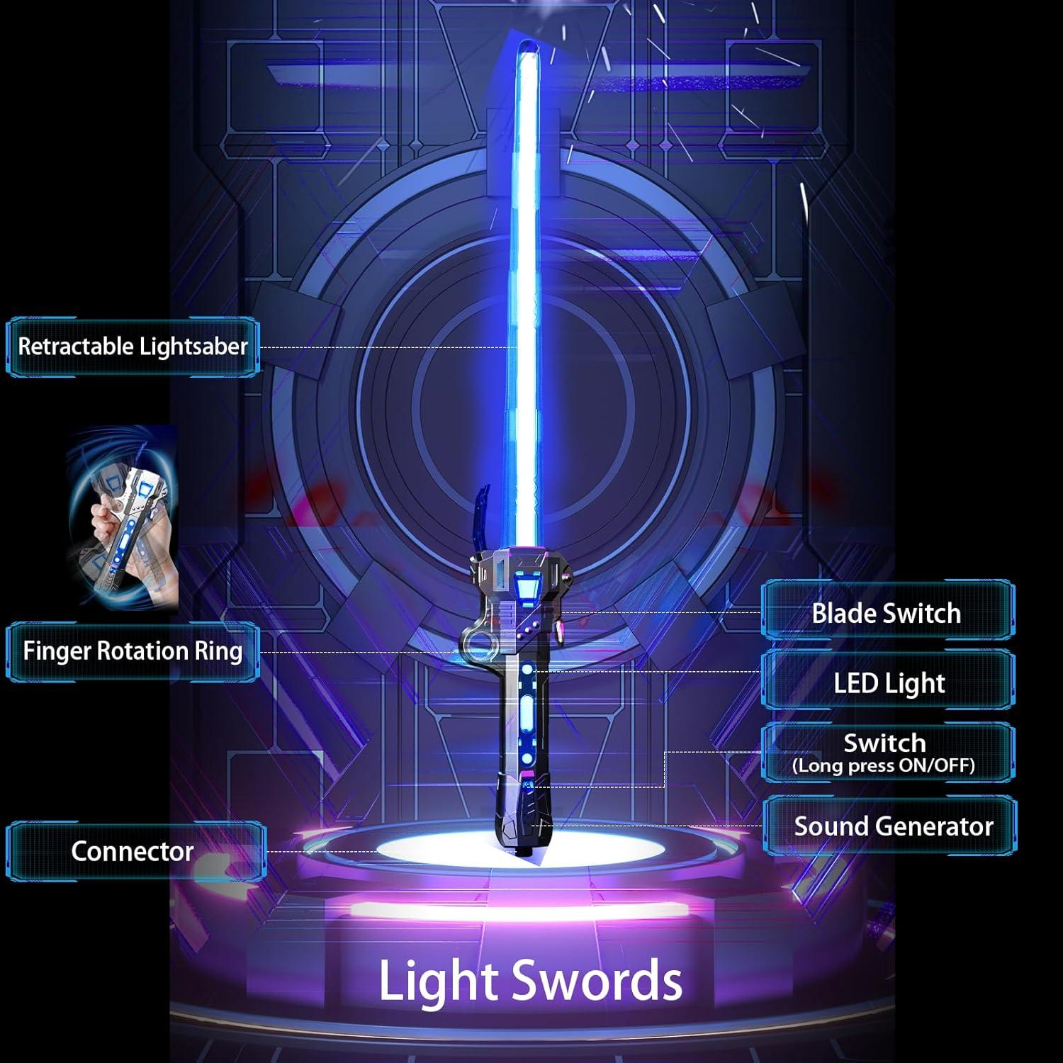 Sable de Luz Recargable NizHome 16 Colores con Sonido