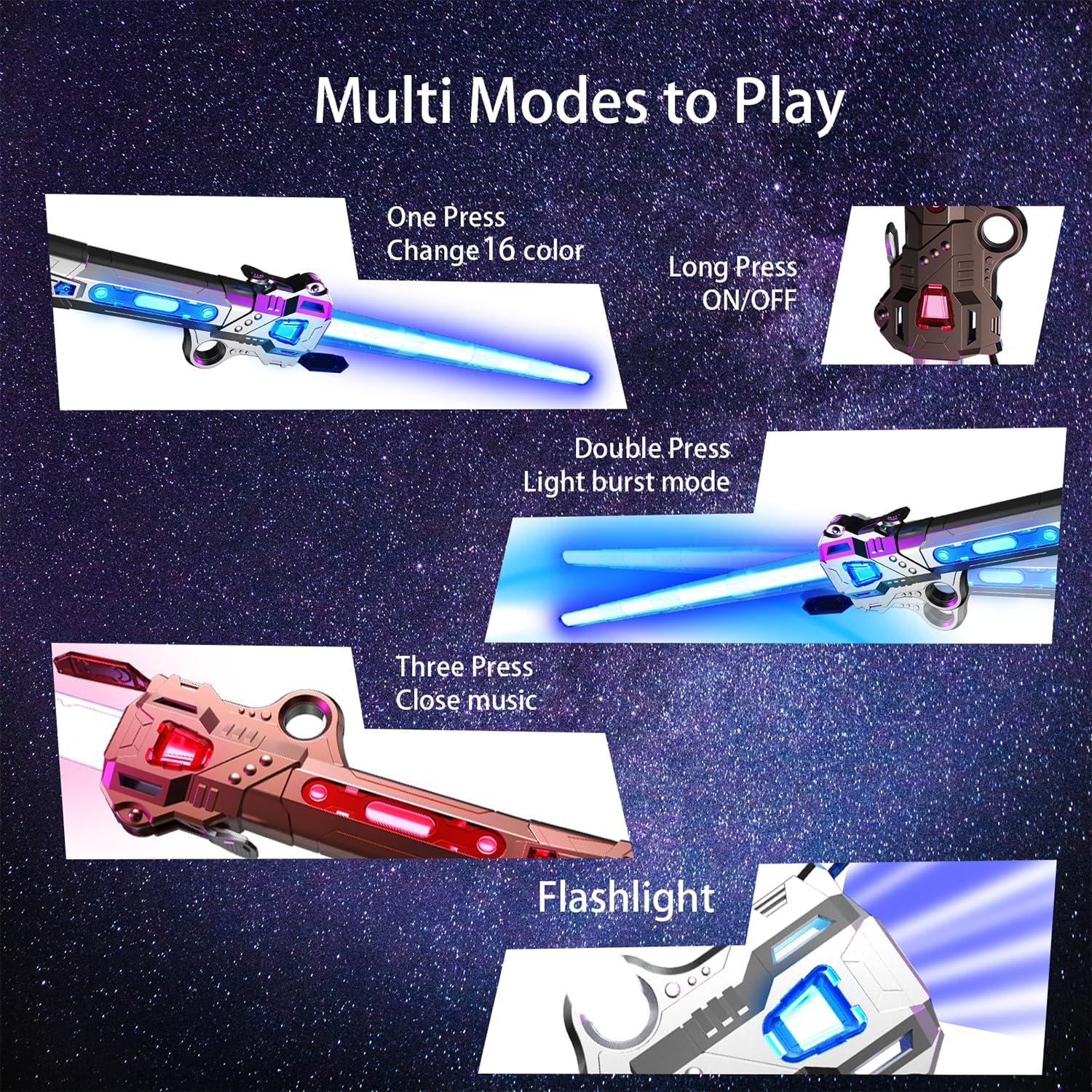 Sable de Luz Recargable NizHome 16 Colores con Sonido