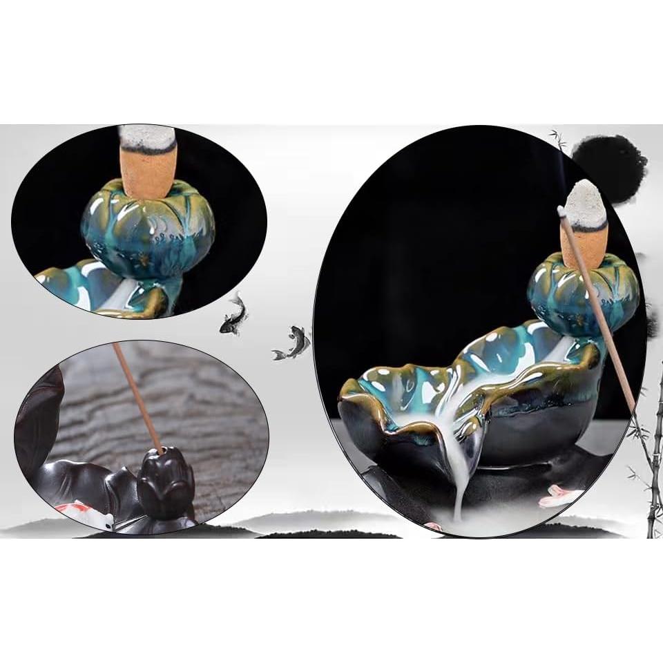 Quemador de Incienso de Retroceso Dreamgirnh 7 Chakras Cerámica