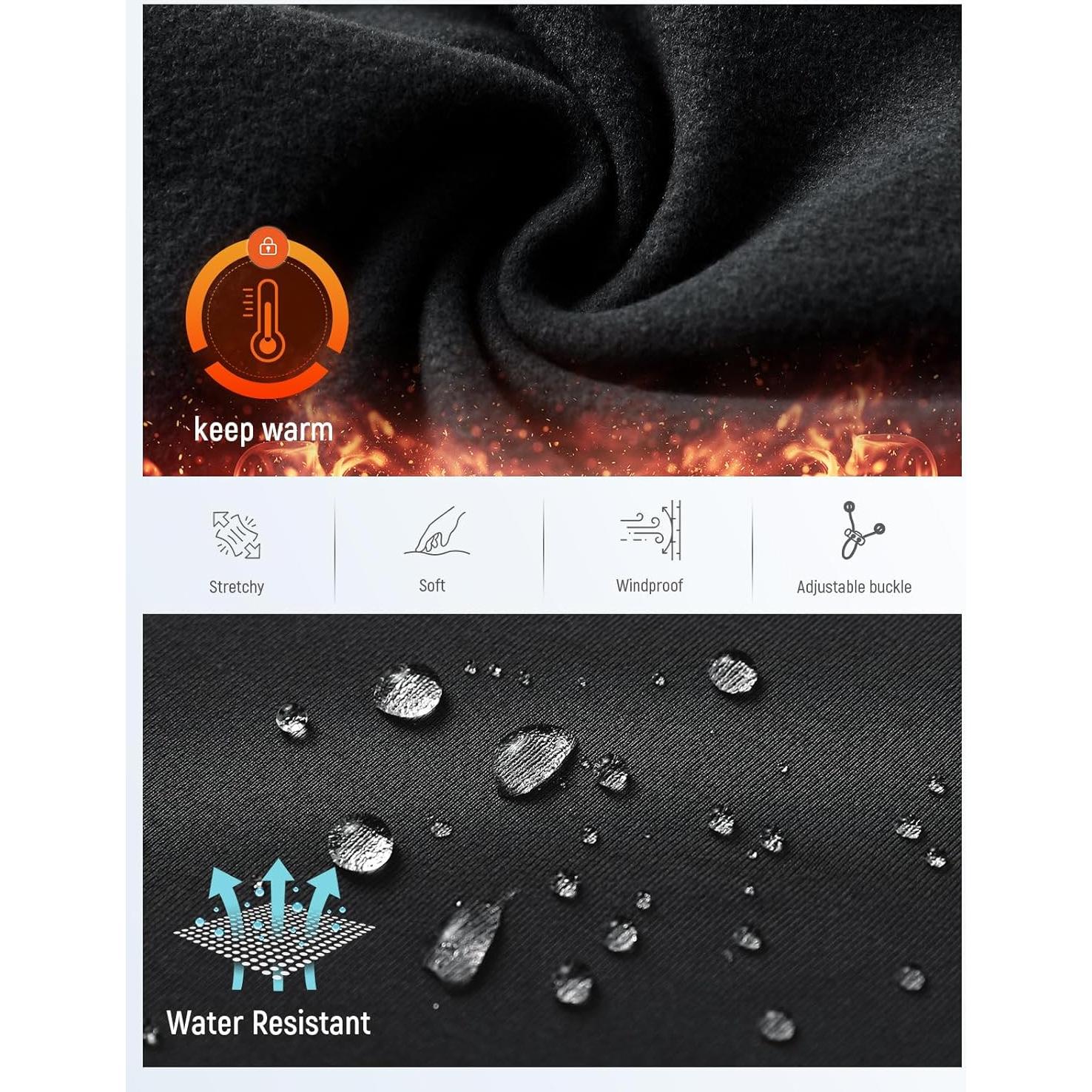 Pasamontañas Baleaf Negro Térmico Resistente al Agua Unisex