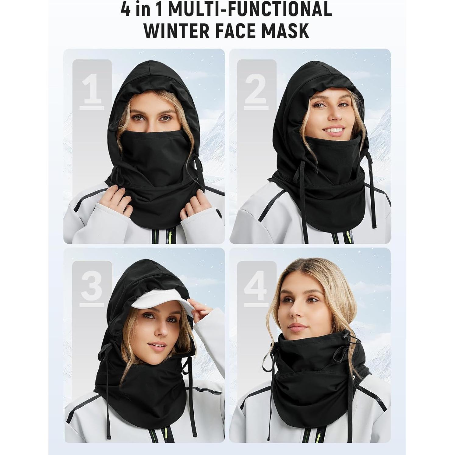 Pasamontañas Baleaf Negro Térmico Resistente al Agua Unisex