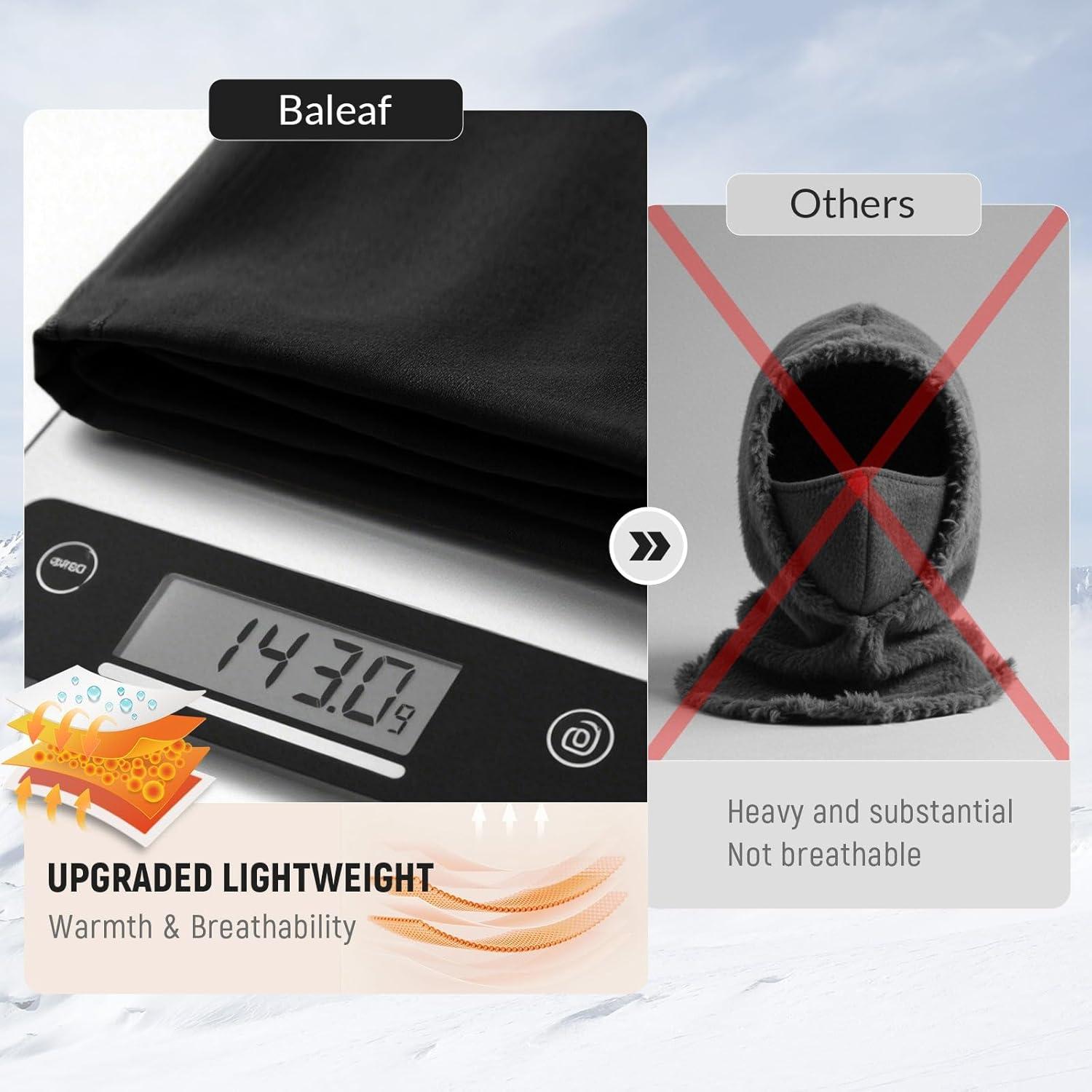 Pasamontañas Baleaf Negro Térmico Resistente al Agua Unisex