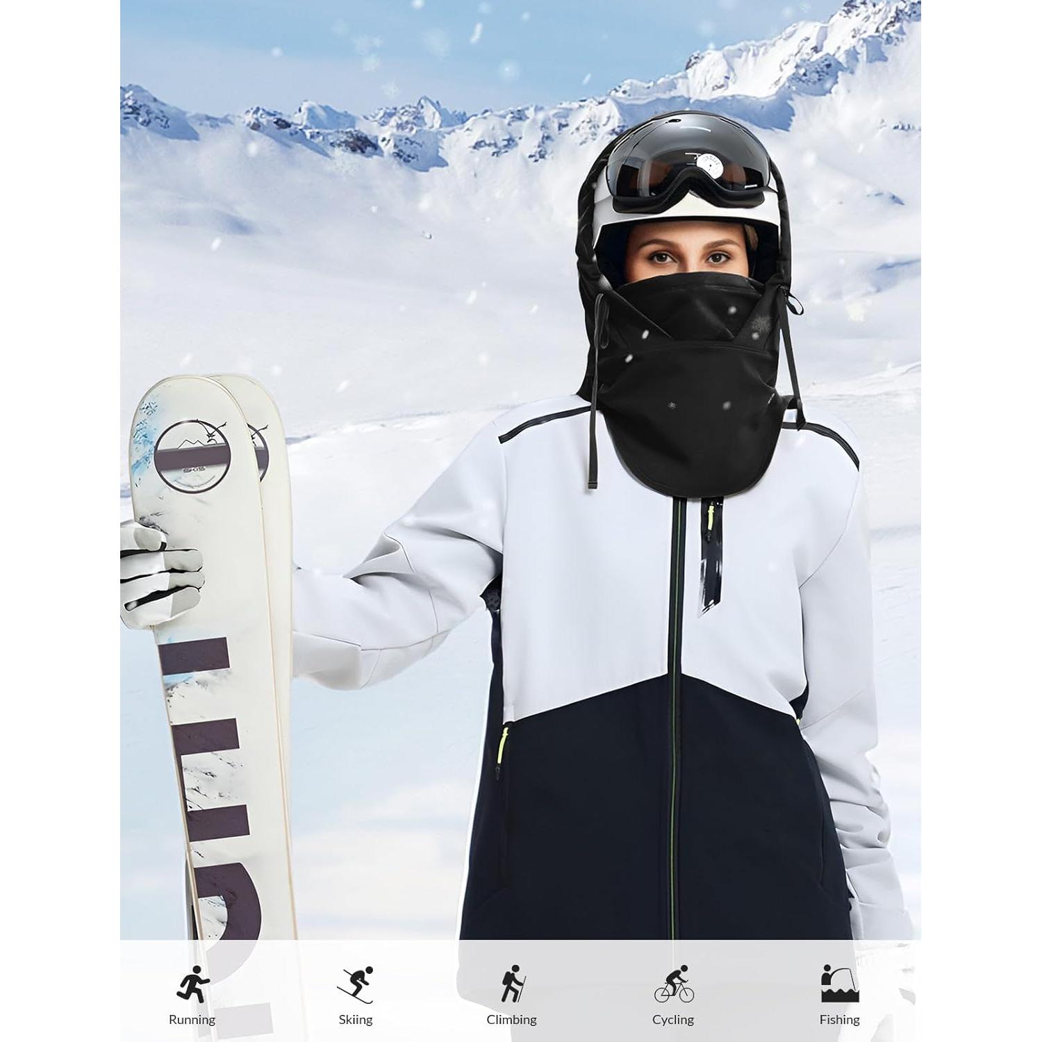 Pasamontañas Baleaf Negro Térmico Resistente al Agua Unisex