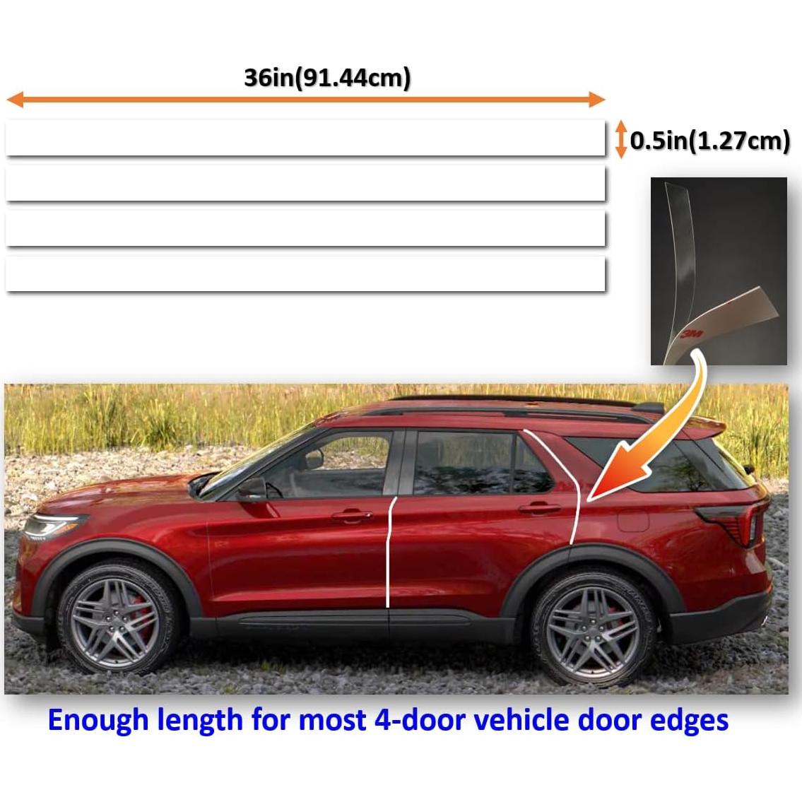 Protector de Bisel para Puertas de Coche QLim 1.27cm x 91.44cm