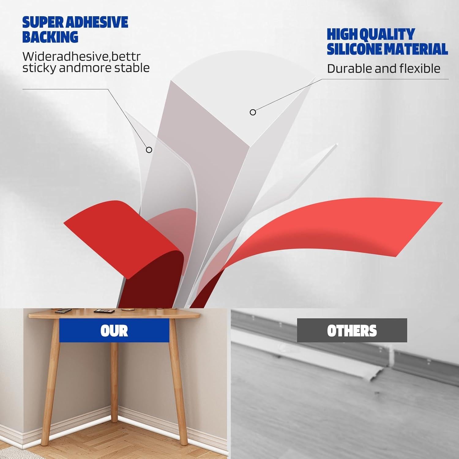 Moldura Flexible Autoadhesiva de Silicona Amistad 6m